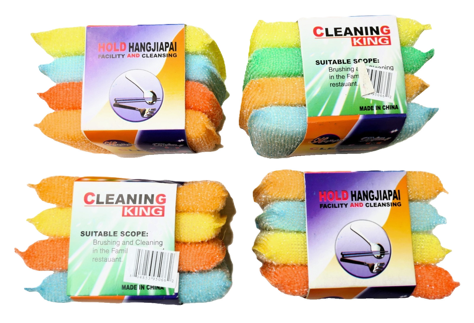 16‑Pack Non‑Scratch Kitchen Sponge – Double‑Sided Dishwashing & Scouring Pads