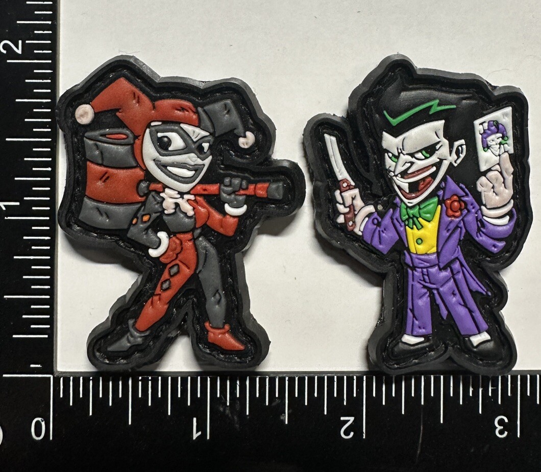 DC Joker & Harley Quinn pvc rubber morale ranger eye patch Edc