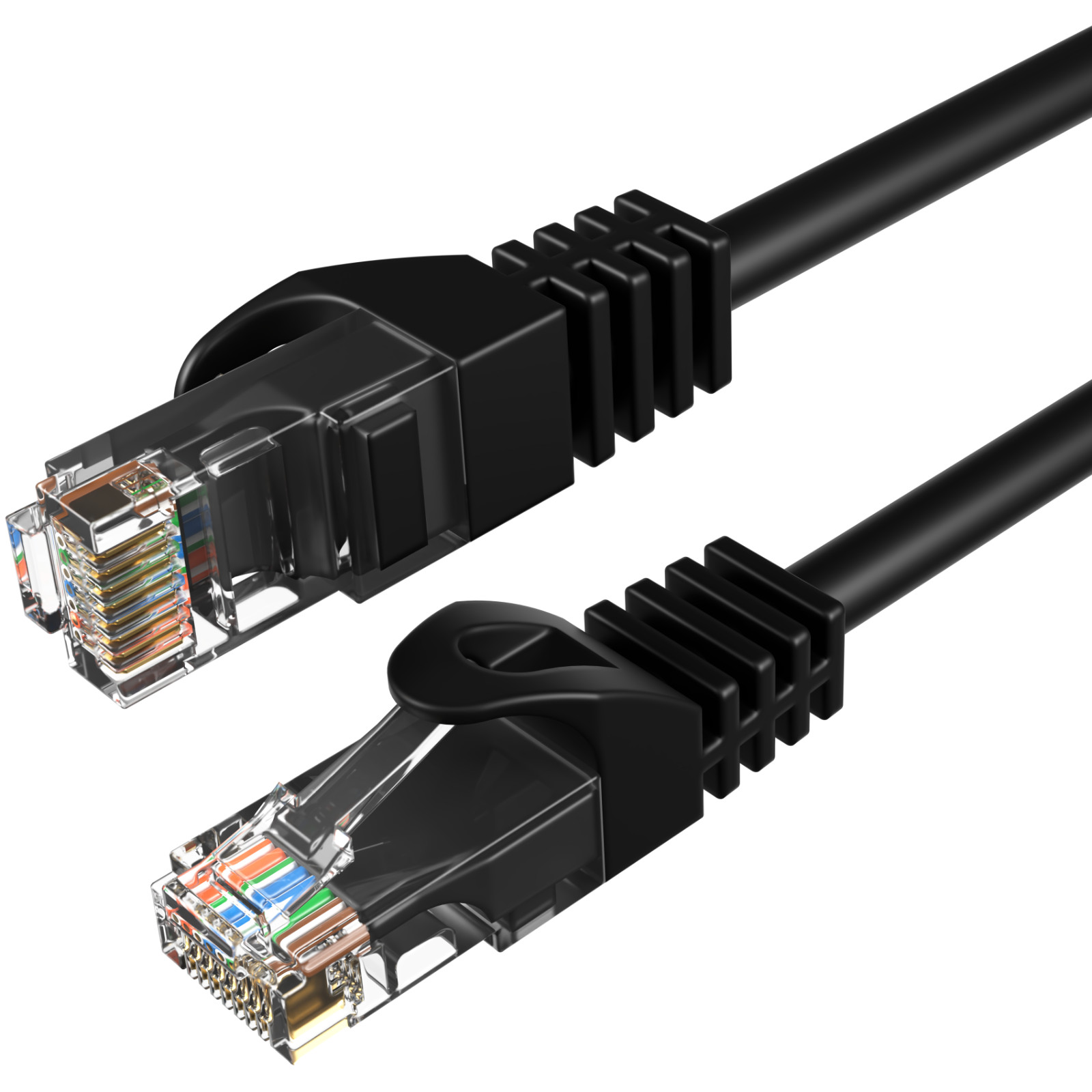 CAT6 Ethernet LAN Network RJ45 Patch Cable 1.5FT-20FT Multipack LOT, Black