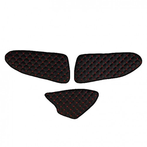 For Mercedes Actros MP4 RightHD Black+Red Stitches Eco Leather Door Panels Mats