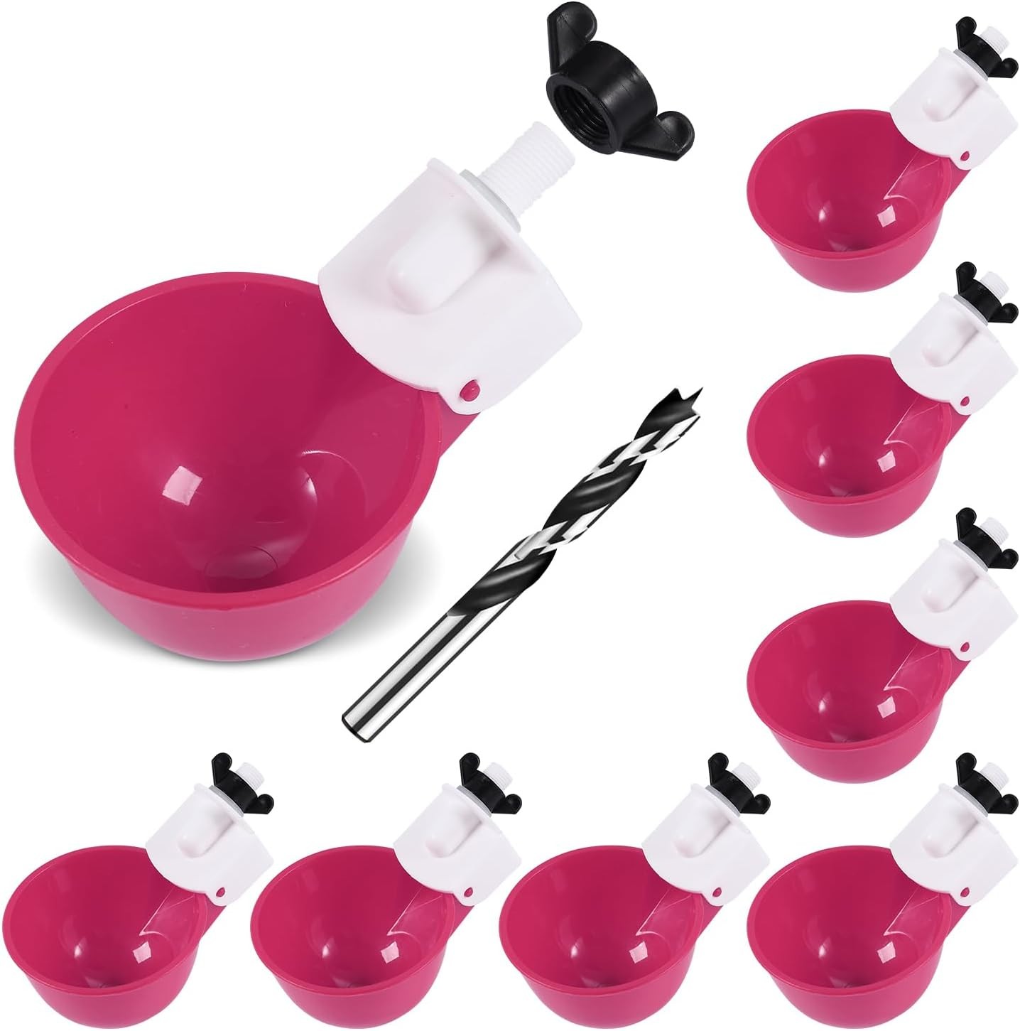 Chicken Waterer Cups 8 Pack/Yellow DIY Automatic Large Chicken Water Feeder