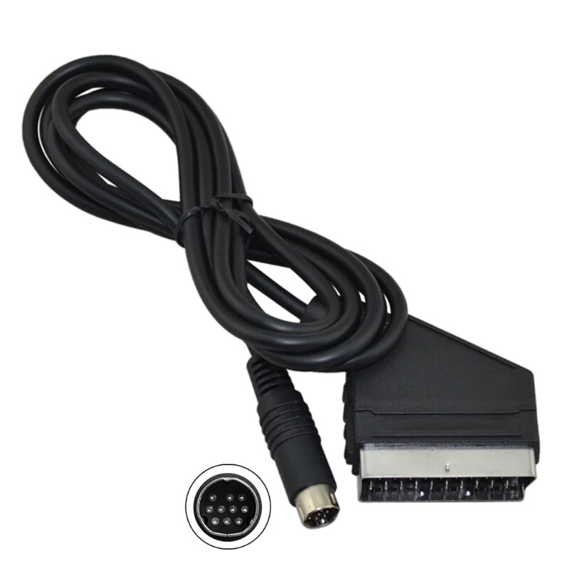 1.8m/5.9ft Scart RGB Cable Audio Cord Video Connector for for
