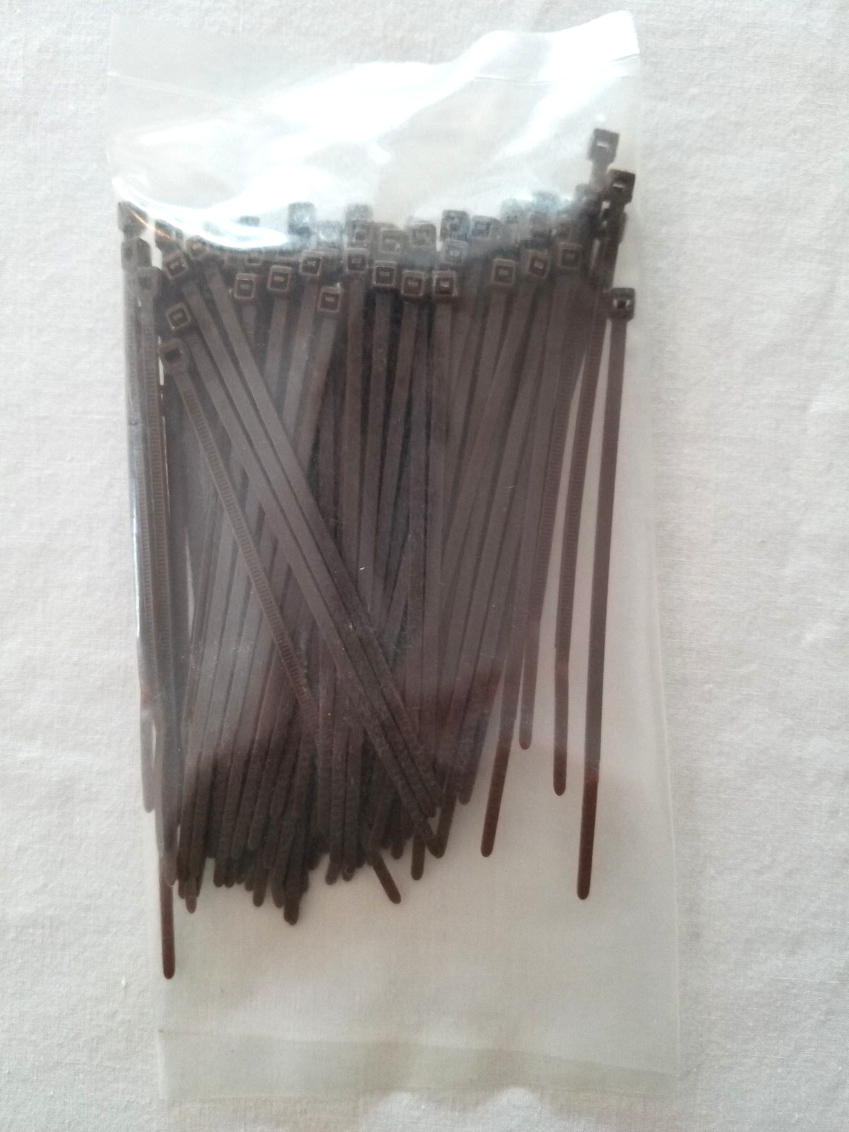 4” Dark Brown Zip Ties - Quantity 200