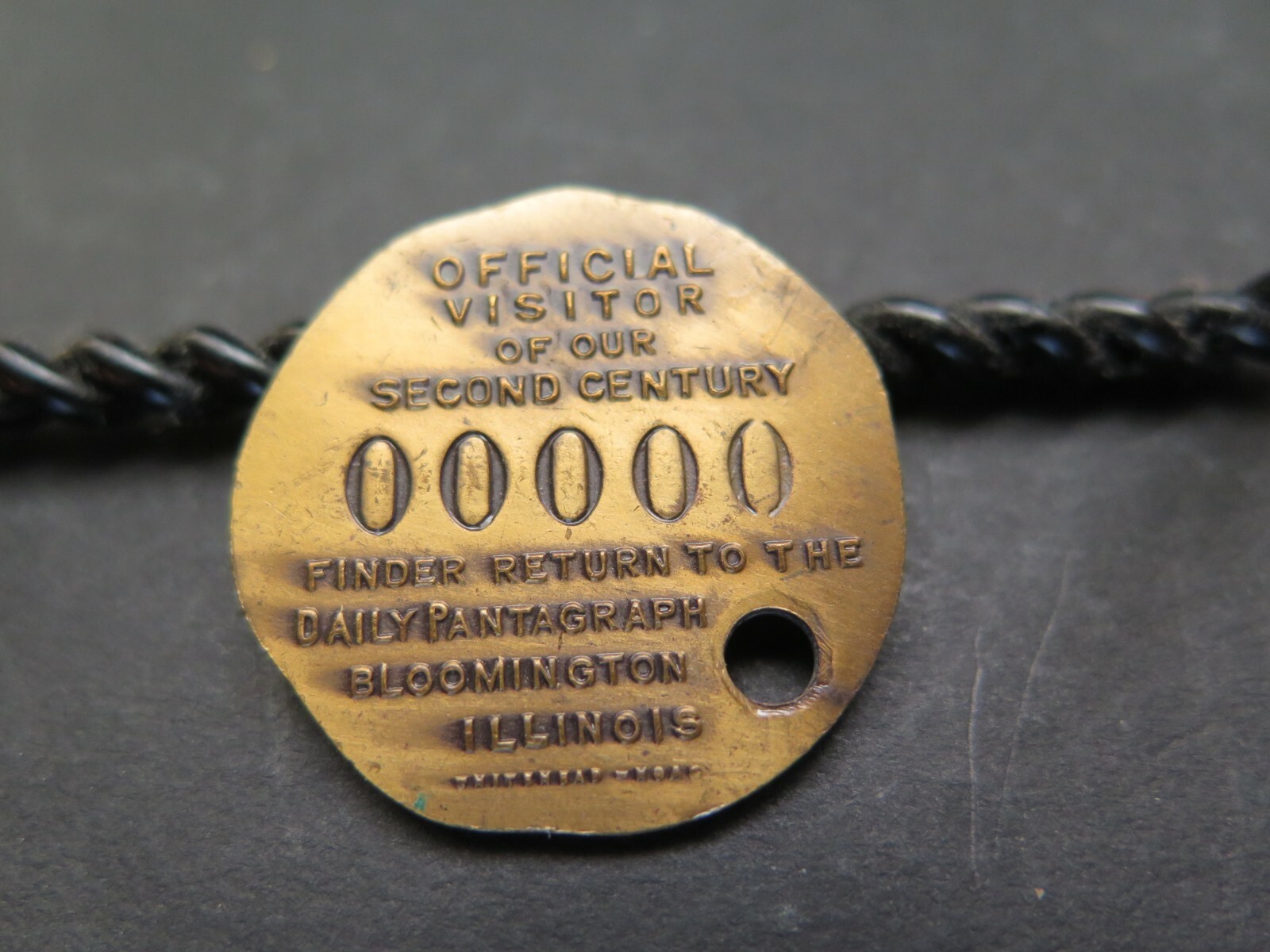 WHITEHEAD HOAG ADVERTISING BRONZE SAMPLE TOKEN FOB PANTAGRAPH ILL. PAPER 1846