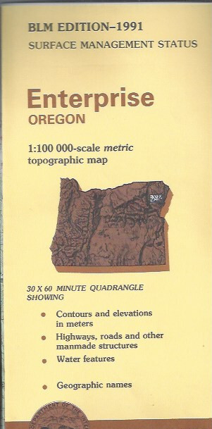 USGS 1:100,000 edition topographic map Enterprise Oregon