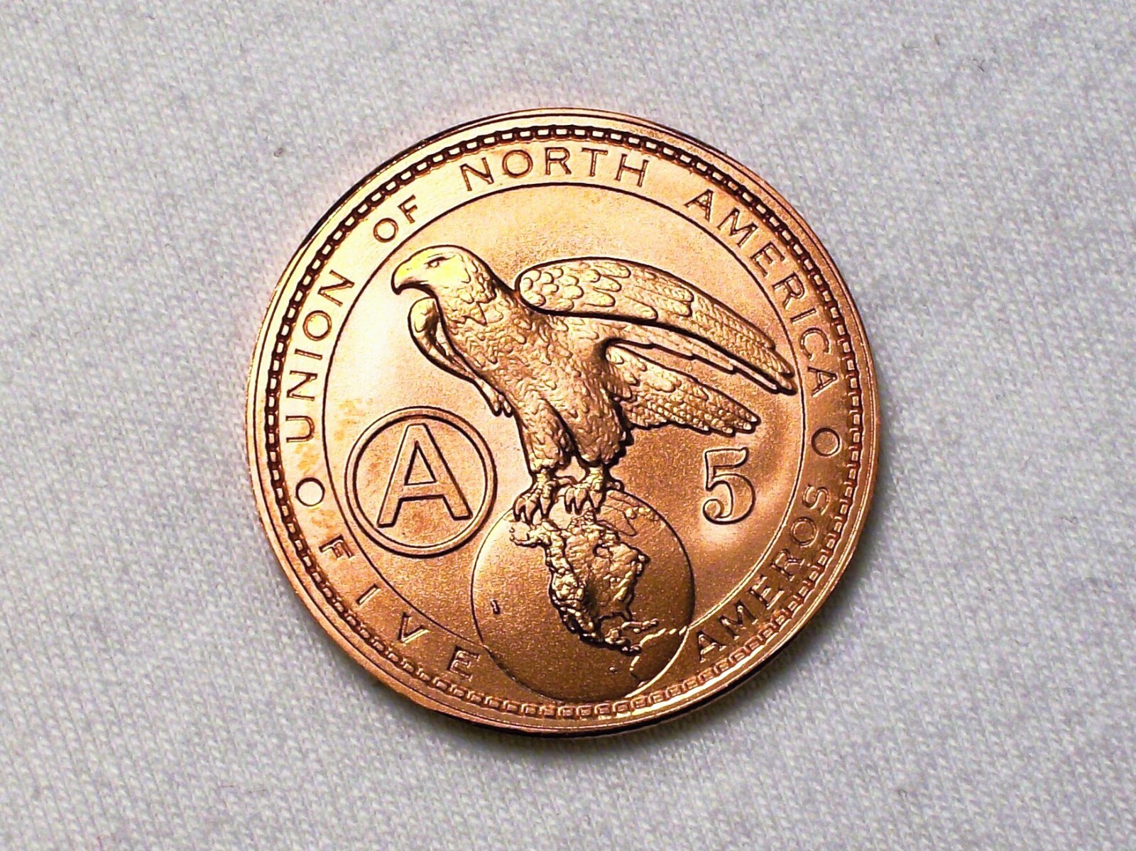 Daniel Carr - 2008 UNA 5 AMEROS - Winged Liberty Head - Copper Satin Finish