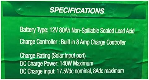 Nature Power Auxiliary Battery For Solar Generator (see notes)