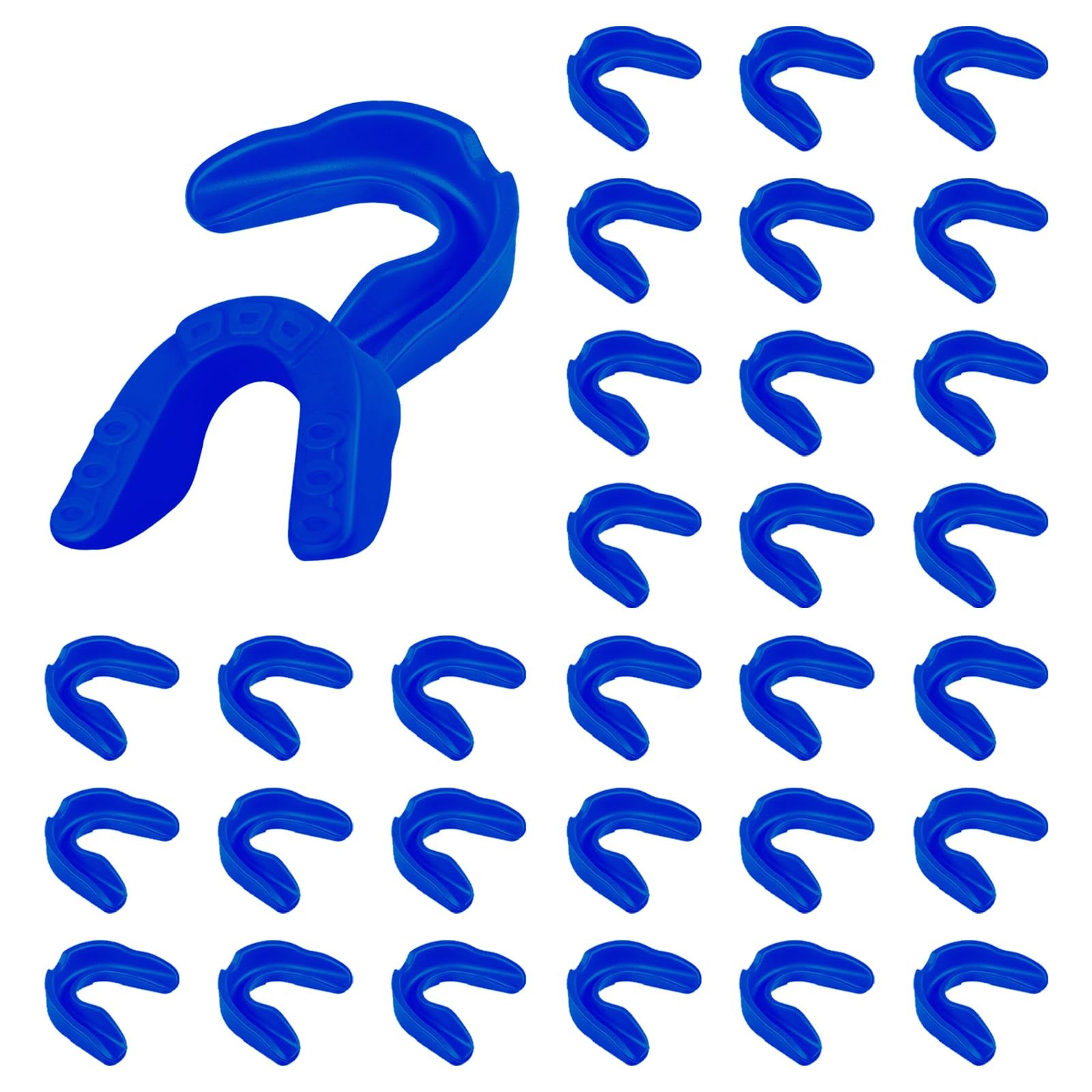 YOFOBU 30 Pack Dark Blue Sports Mouth Guards Bulk Silicone Athletic Mouthguar...