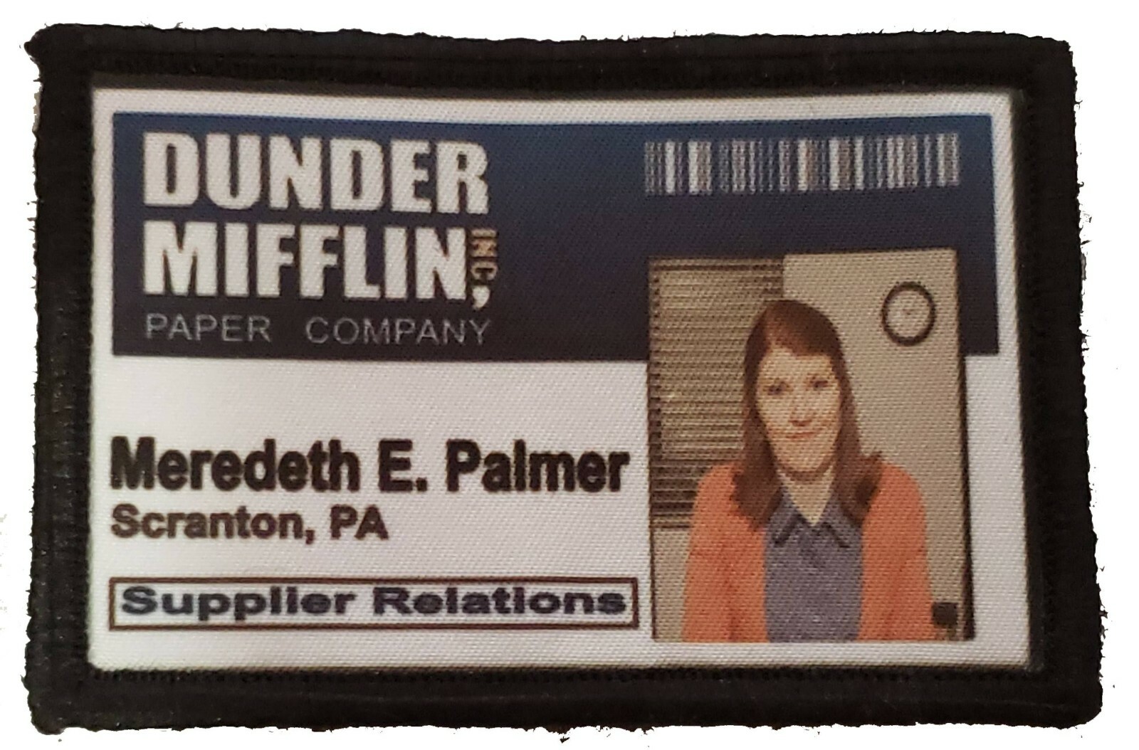 The Office Merdith ID Badge Morale Patch Funny Tactical Military USA Army