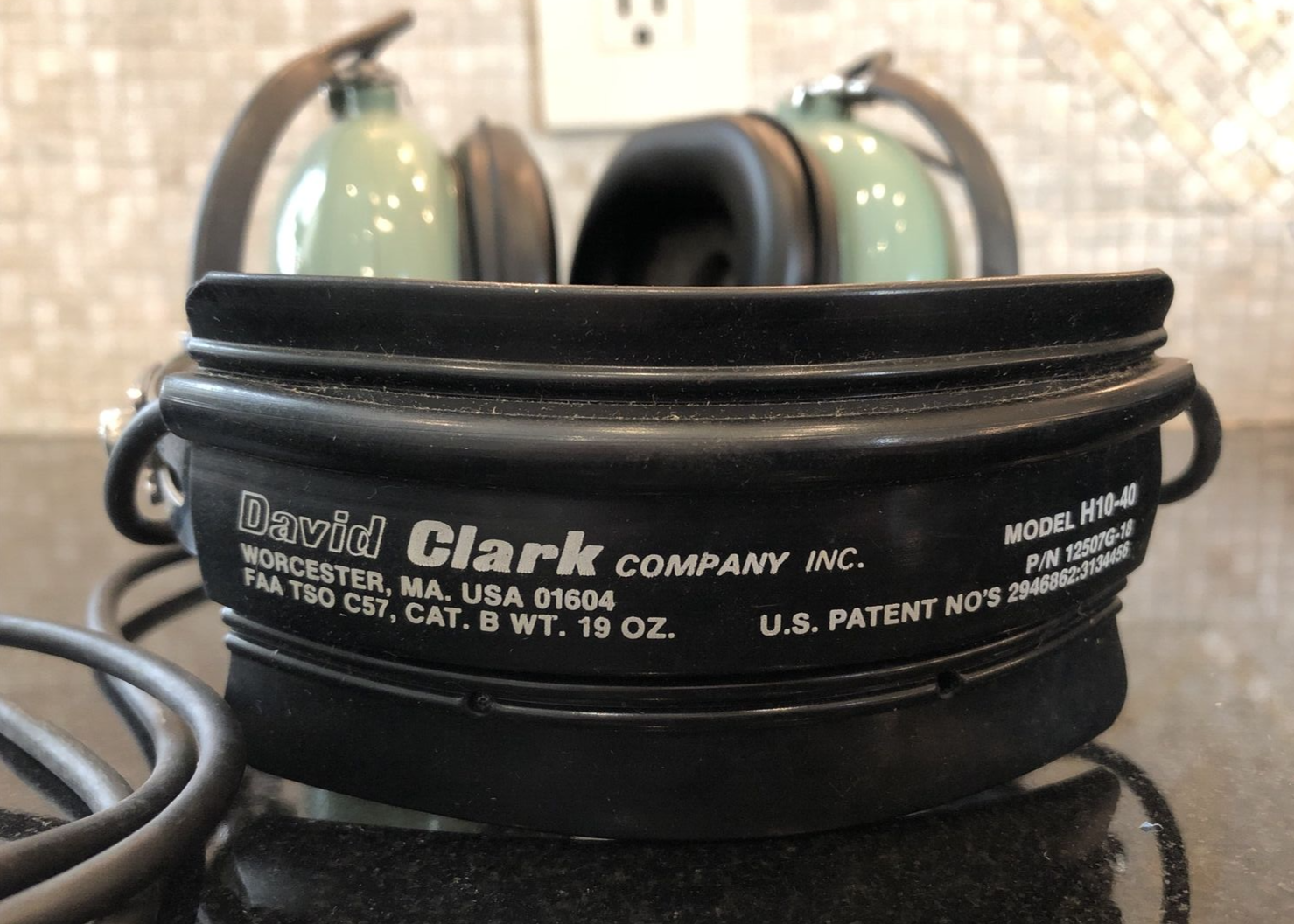 David Clark Model H10-40 Aviation Headset with M4 Microphone perfect condition