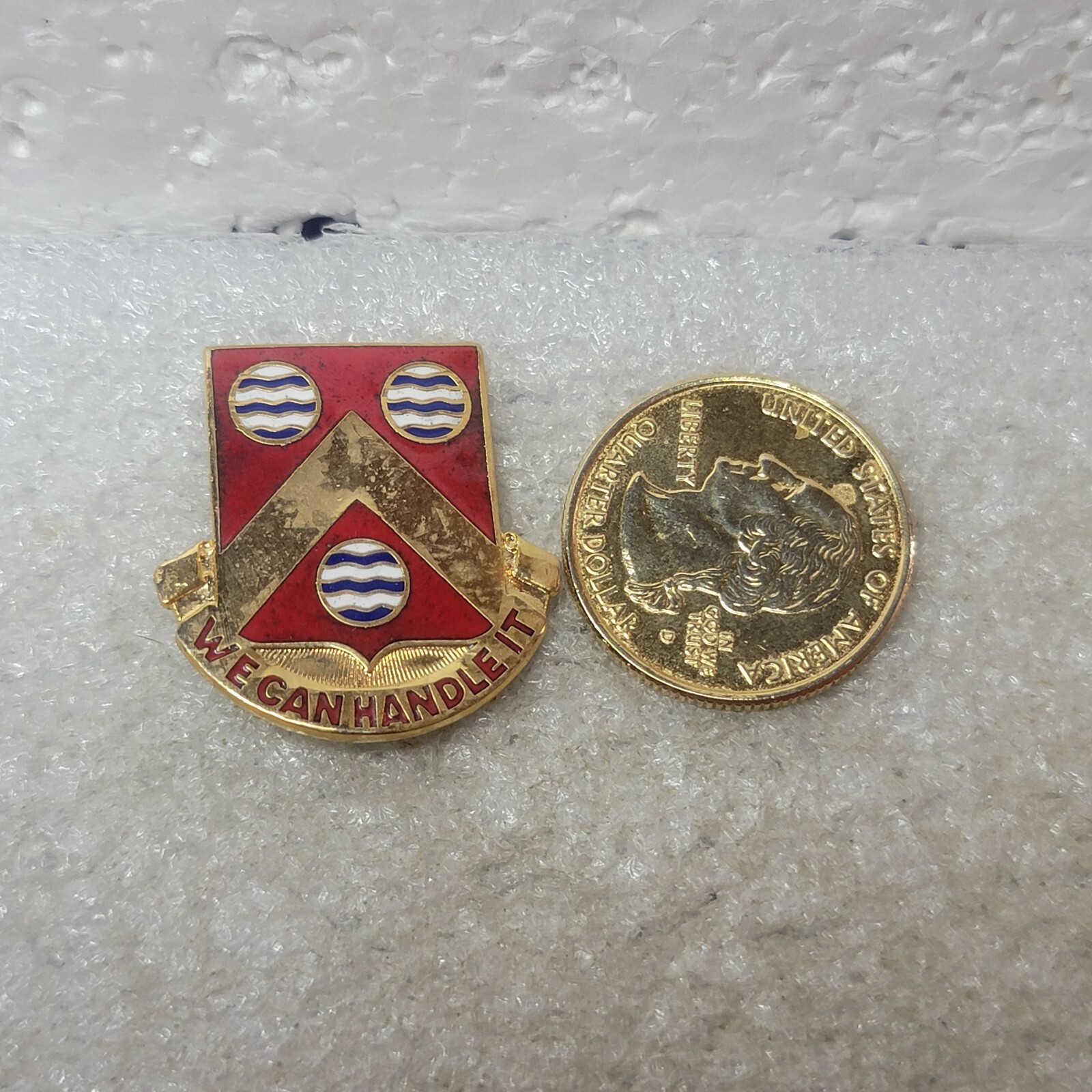 Authentic U.S. ARMY CREST 498TH SUPPORT BATTALION WE CAN HANDLE IT DI DUI G23