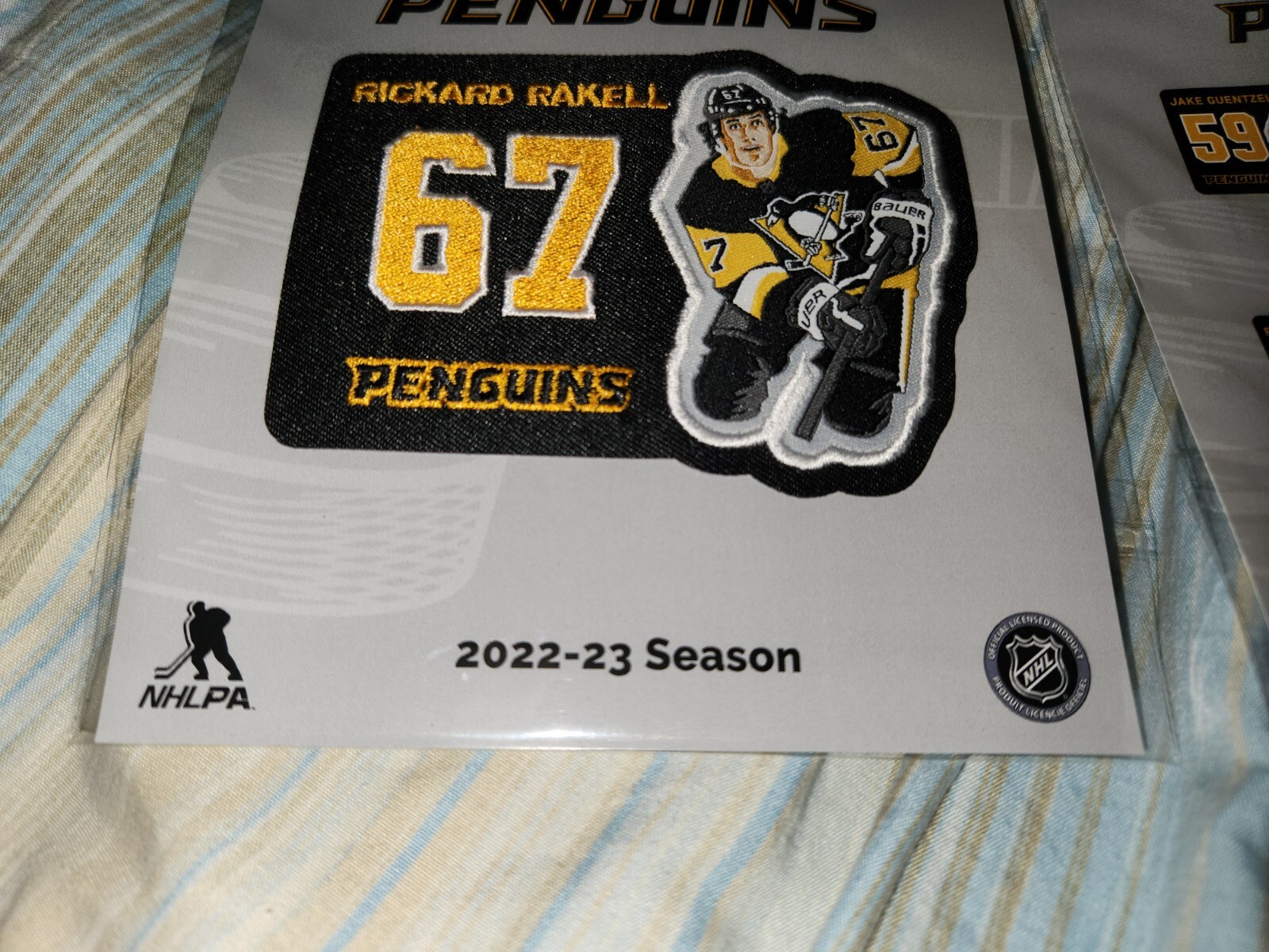 RICKARD RAKELL #67 PITTSBURGH PENGUINS PLAYER PATCH New