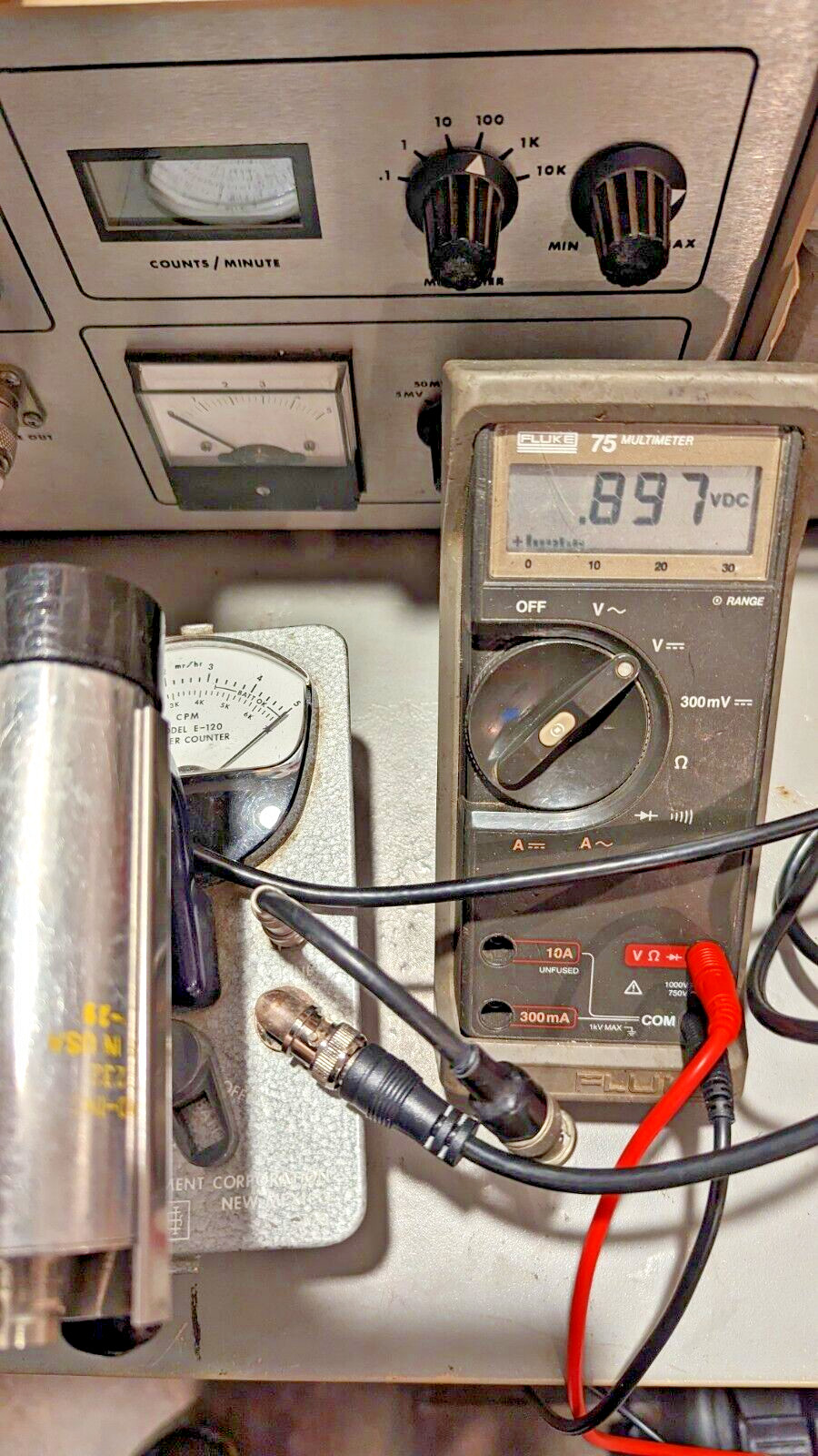 1x CLEAN Eberline E-120 Survey Meter And Probe Tested, Verified, and GUARANTEED