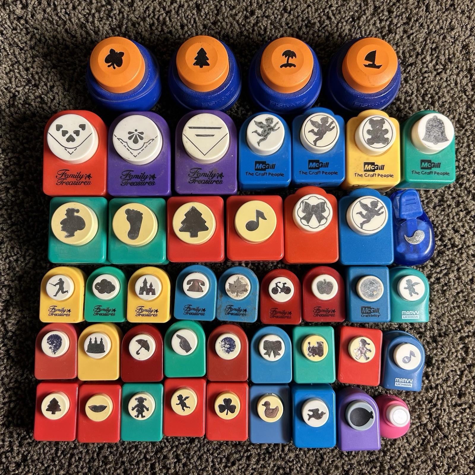 HUGE Small Punch Lot Die Cuts For Card Making Paper Punches McGill Stampin Up