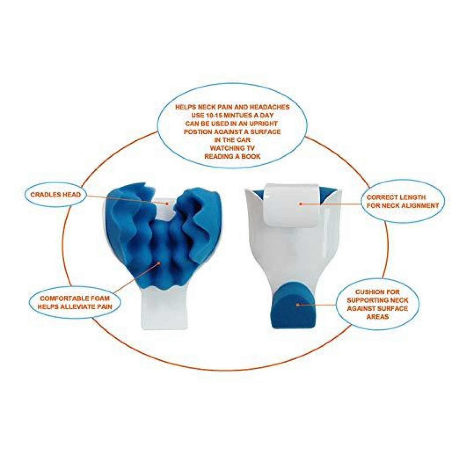 Relief Neck Shoulder Muscle Relaxer Pain Cervical Spine Alignment Pillow Massage