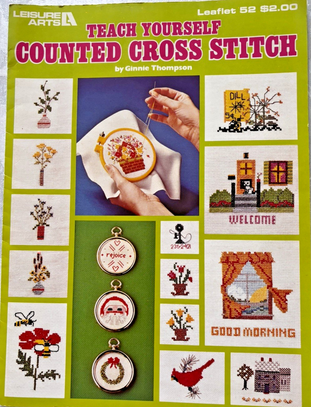 Teach Yourself Counted Crossstitch Leisure Arts # 52