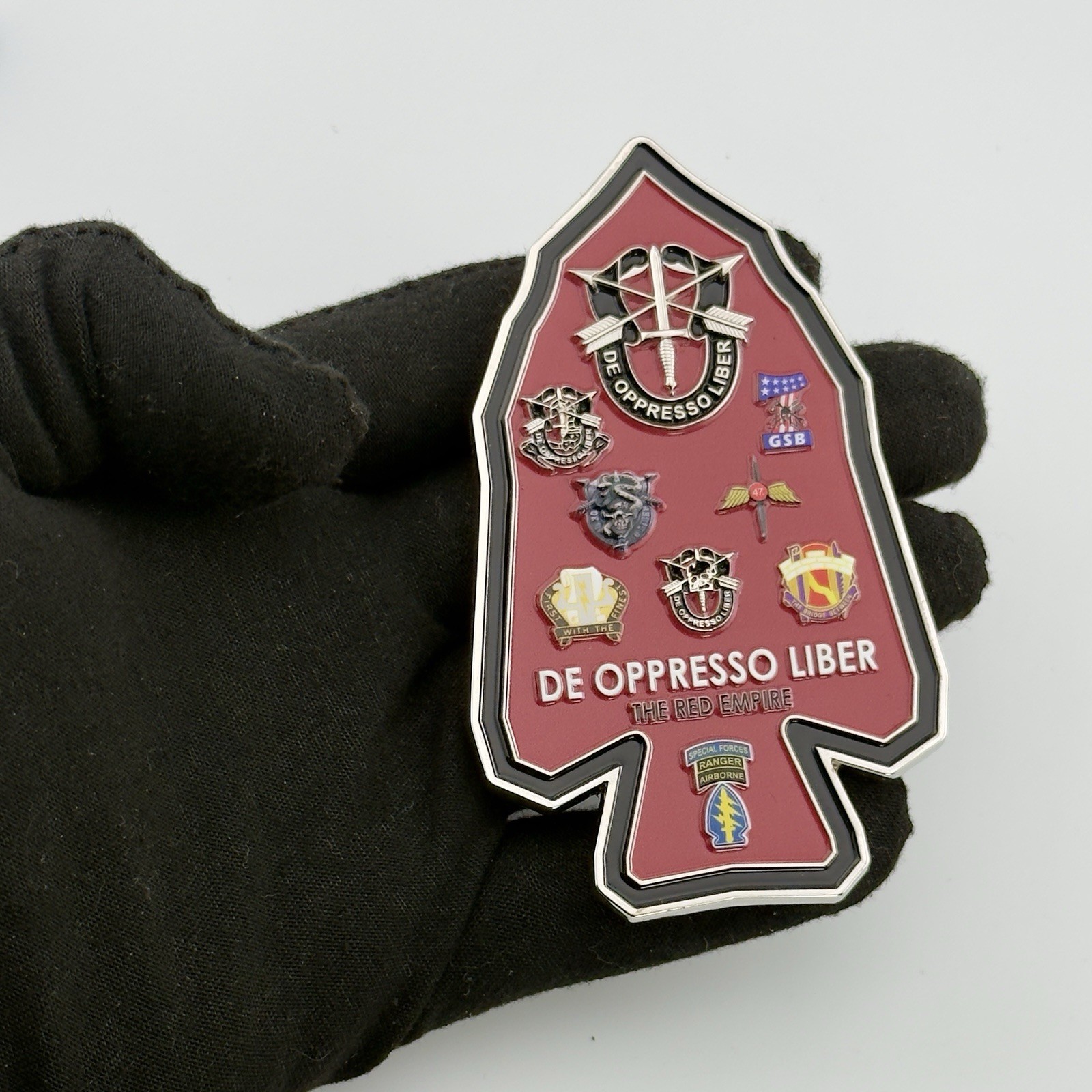 7th Special Forces Group Airborne Red Empire Arrowhead Challenge Coin SFG SF SOF