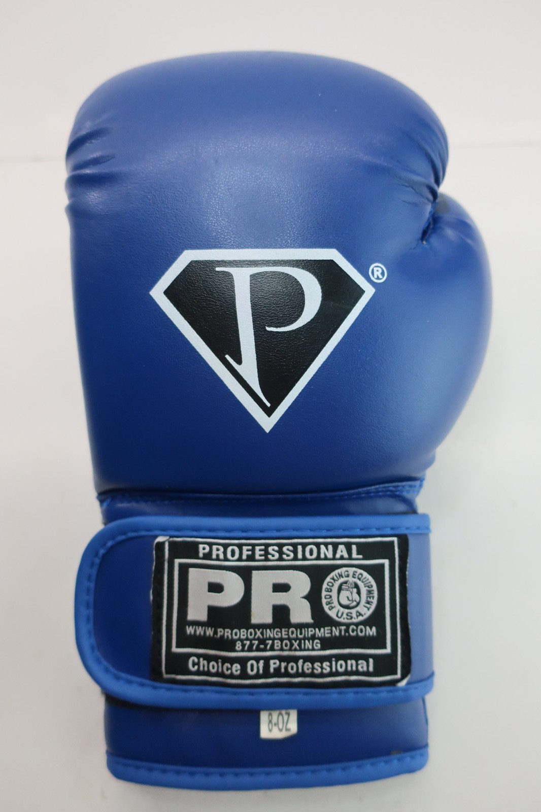 PRO Professional Deluxe Synthetic Leather Boxing Gloves - Blue 8 oz