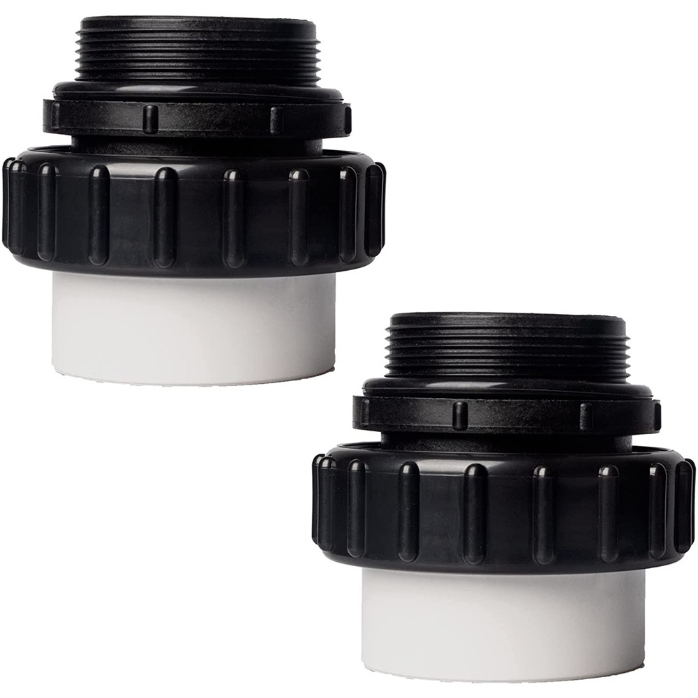 2 Pack Threaded 2" x 2" SLIP Union for Pentair Intelliflo and Whisperflo Pump