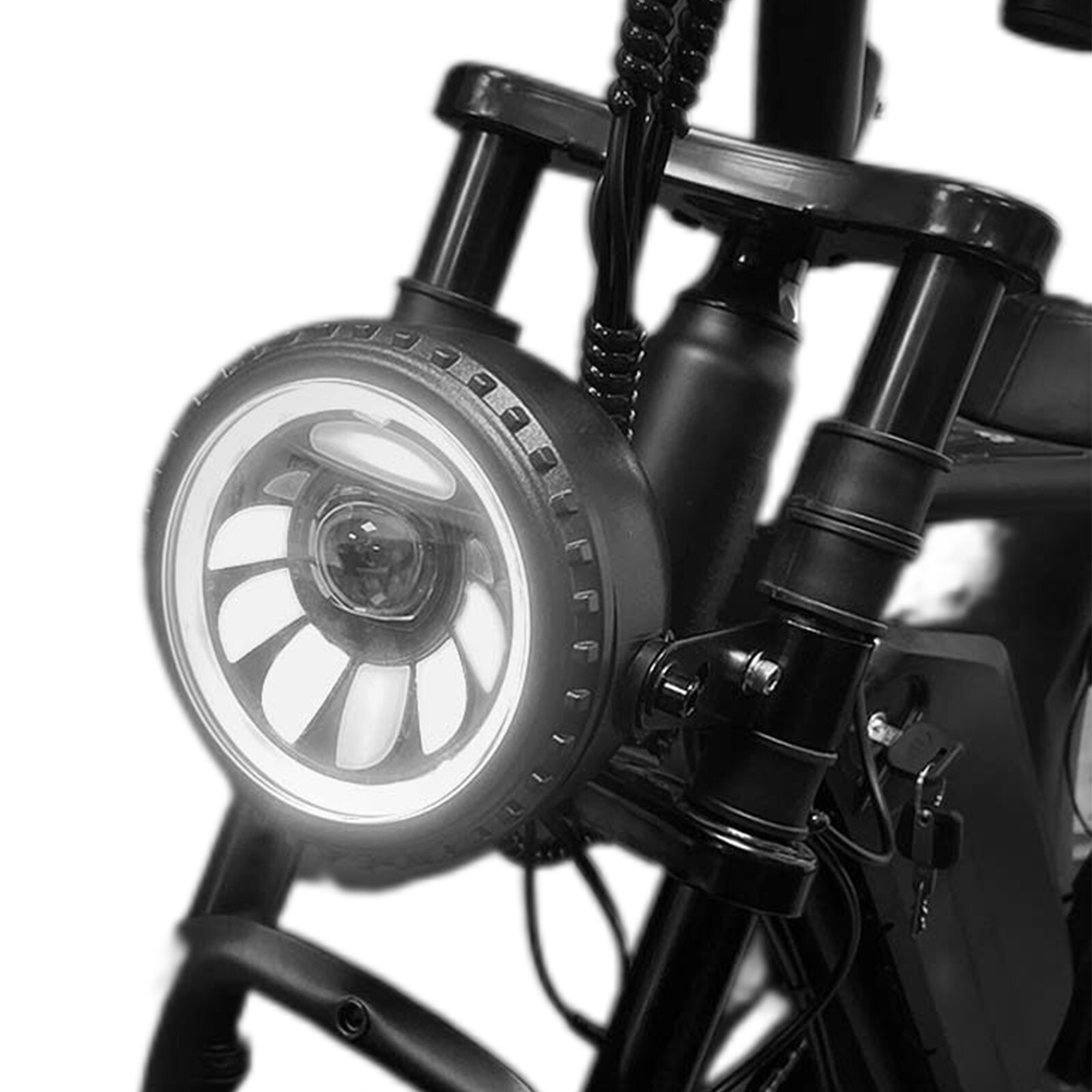 48V-36V Electric Bike Headlight 3 Pin Male Color Changing Snow Bike Front Lamp