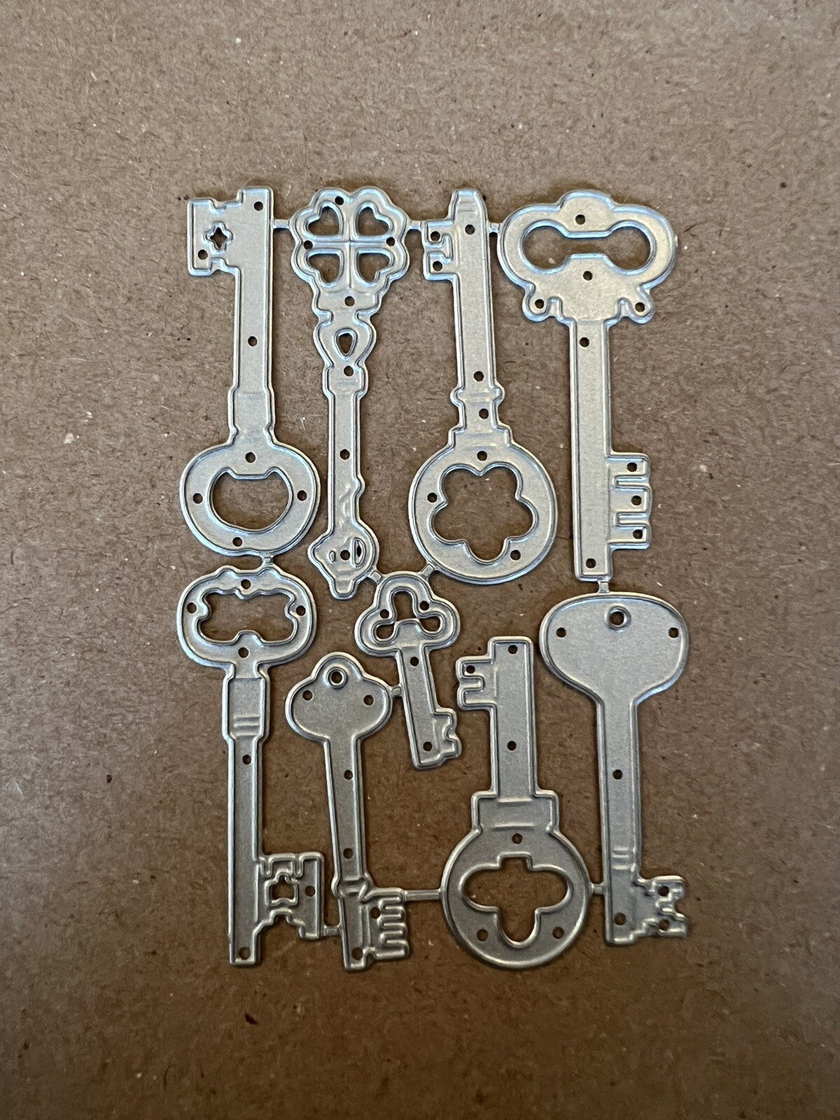 Set Of 9 Keys Cutting Dies Scrapbook Junk Journal Card Making #3046 - Tonya