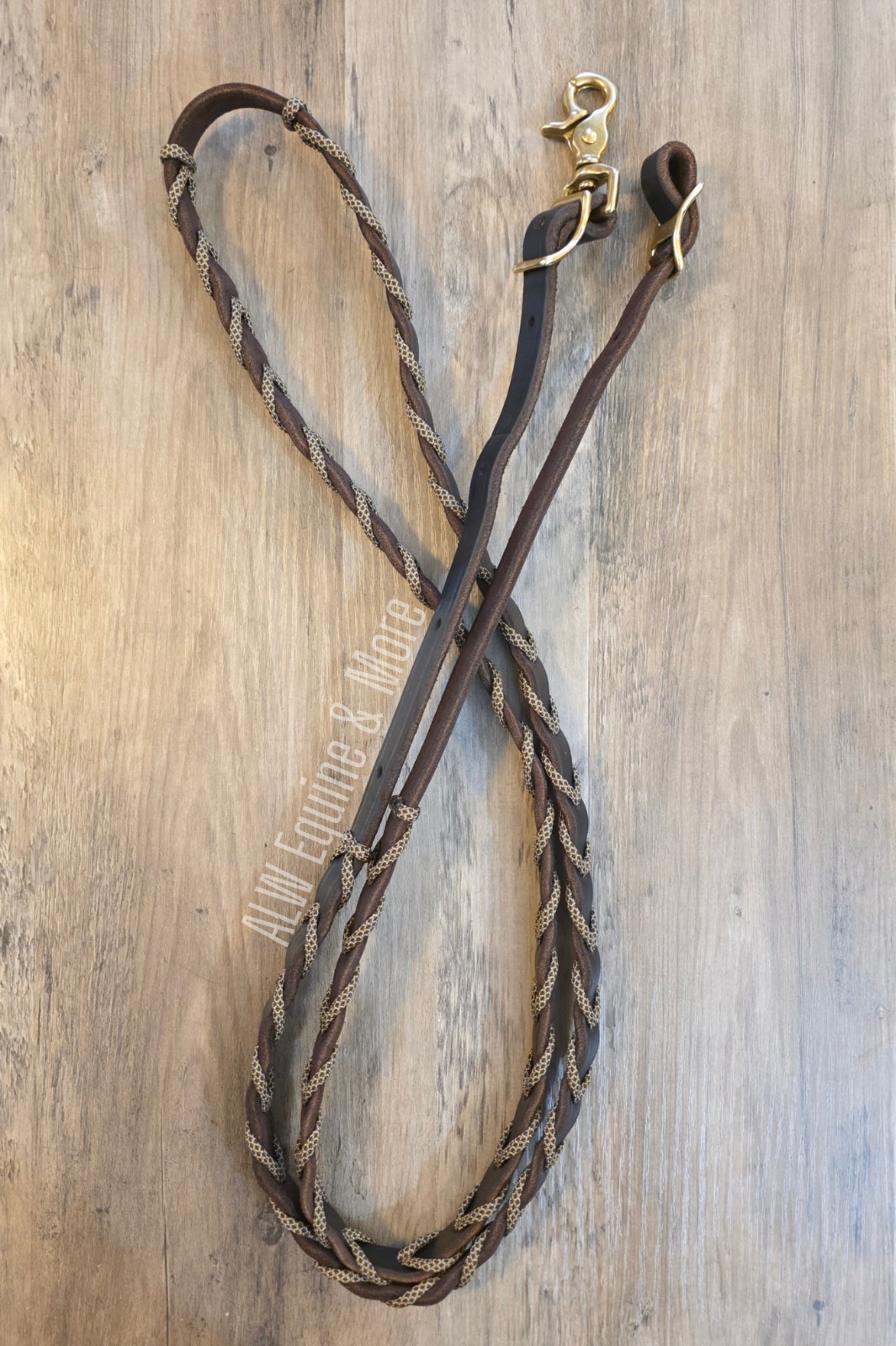 BRAND NEW Leopard Paracord Laced Leather Barrel Reins By ALW Equine