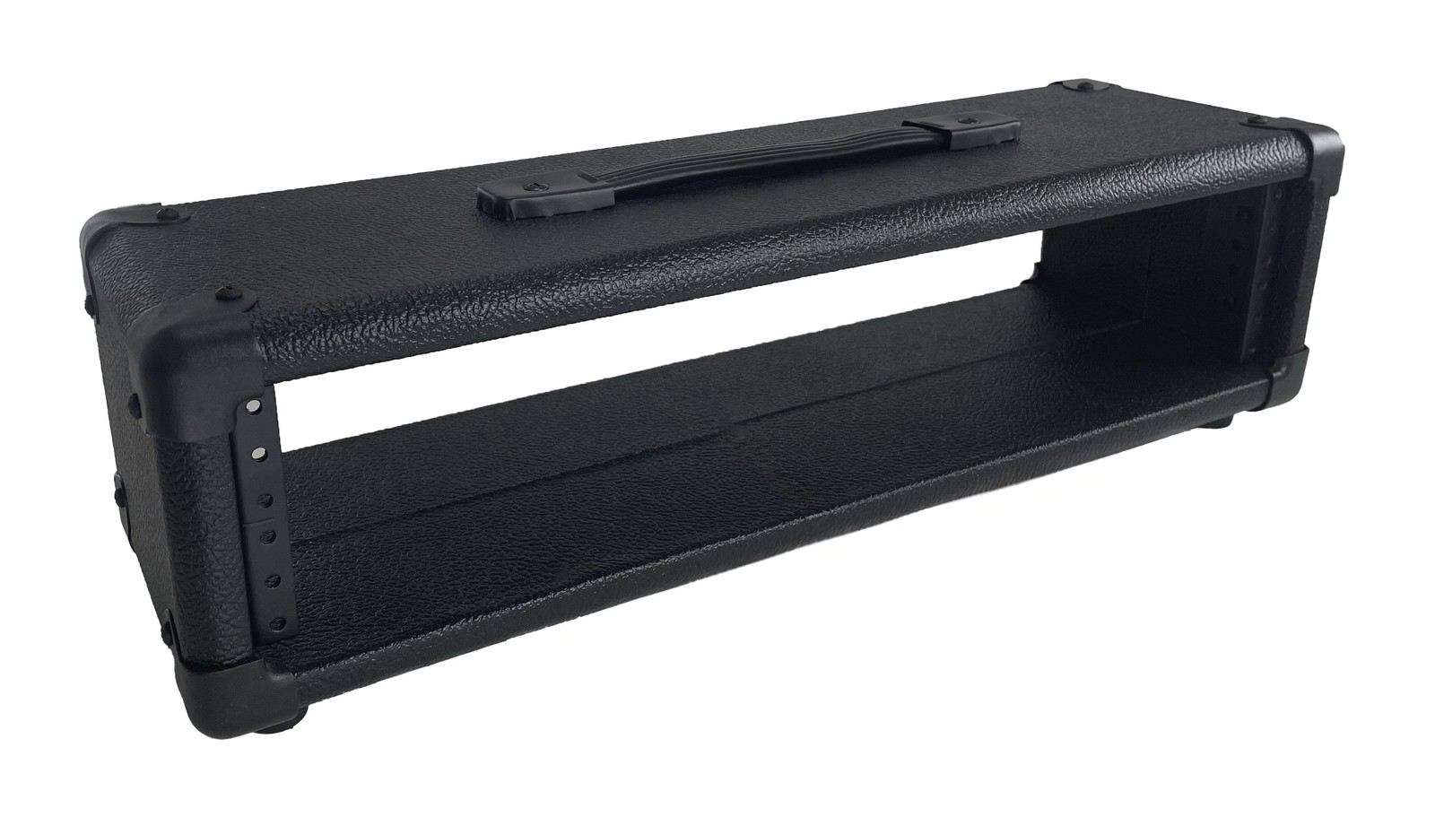 PROCRAFT 2U 6" Deep Rack Case in Black Tolex Wrap - Top Handle Black Hardware