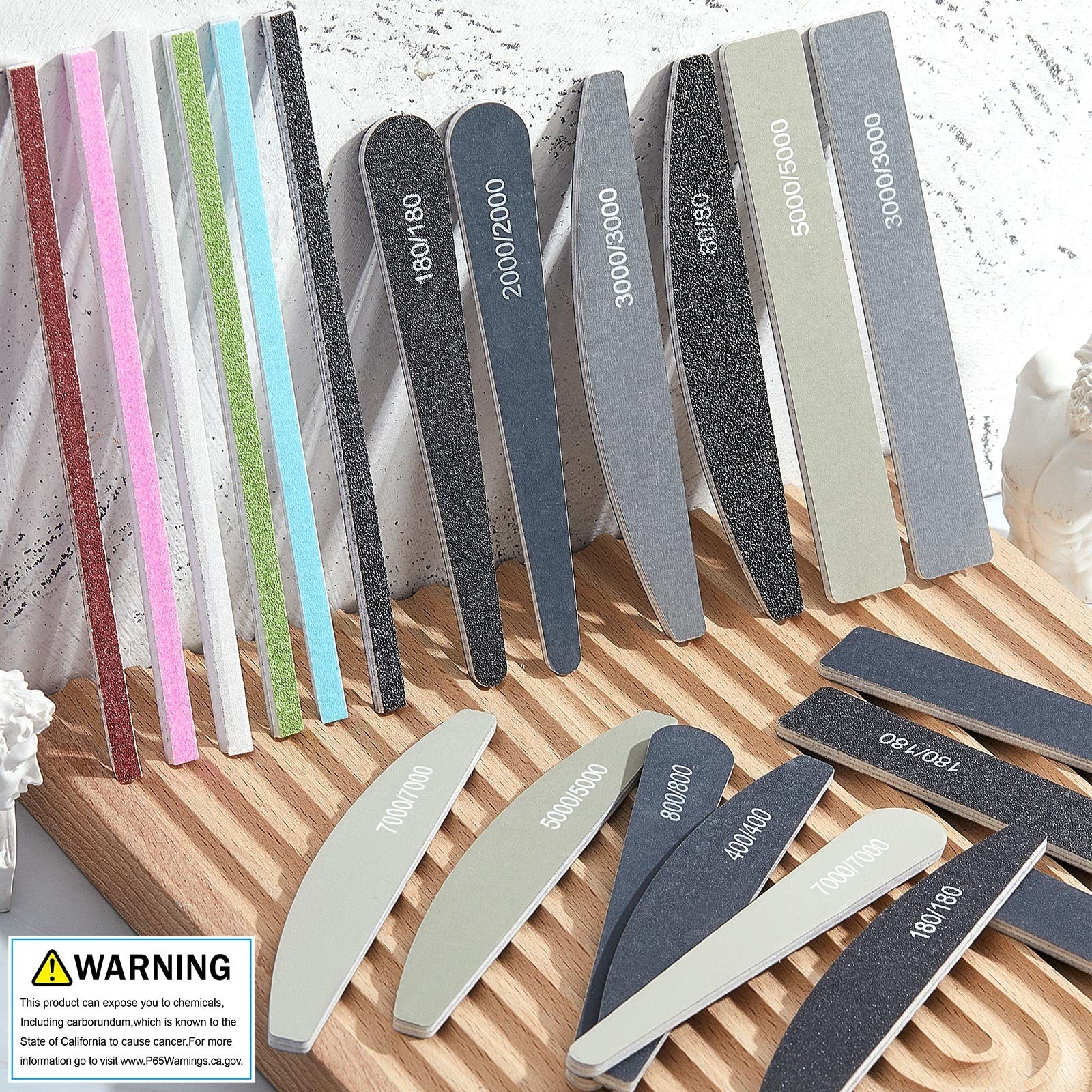 Honoson 60 Pcs Sanding Sticks for Plastic Models Set Include 30 Polishing...