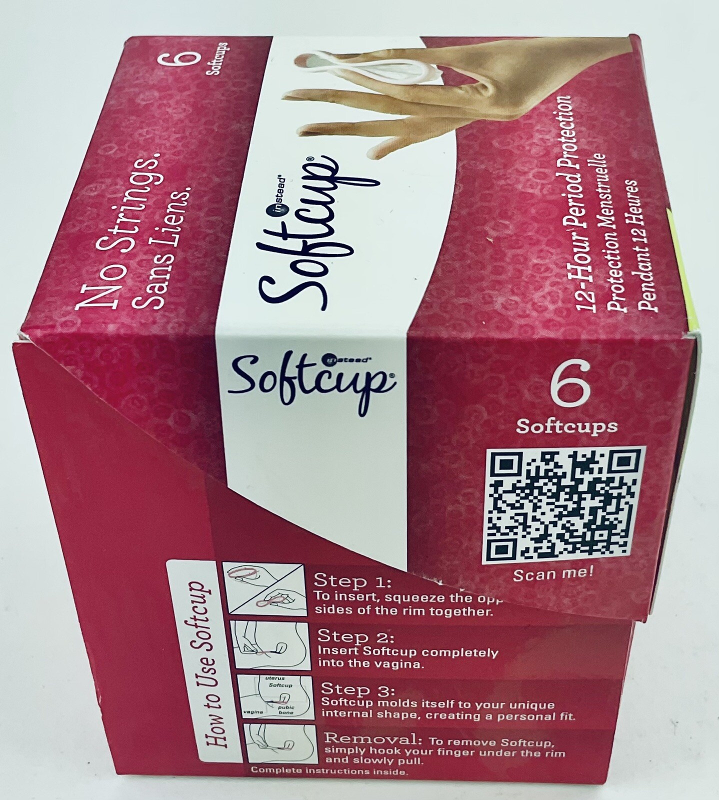 Softcup Menstrual Cup 6 Count 12 hr Eliminates Odor