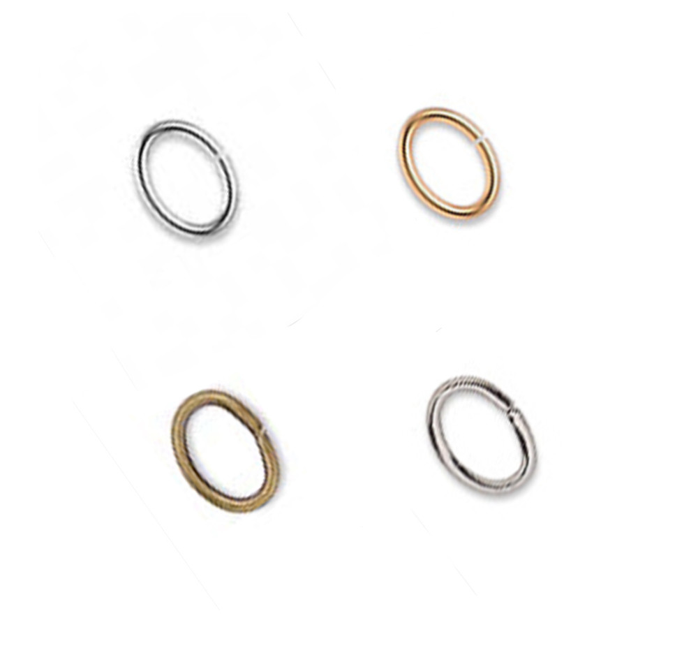 100 Oval 8 x 6mm Jump Rings 18 Gauge Open Jumpring Gold Silver Gunmetal Ant Gold