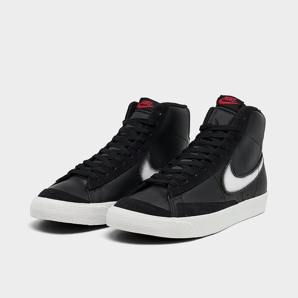 Men Nike Blazer Mid 77 Vintage NAS Spray Paint Swoosh Lifestyle Shoes FD6924-001