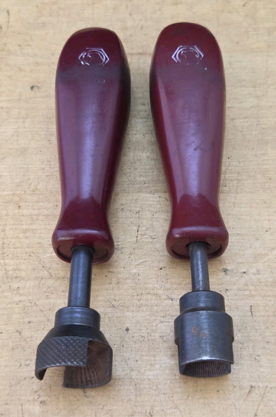 Matco Tools  - 2 Maroon Hard Handle Brake Spring Removal/Installer Tools