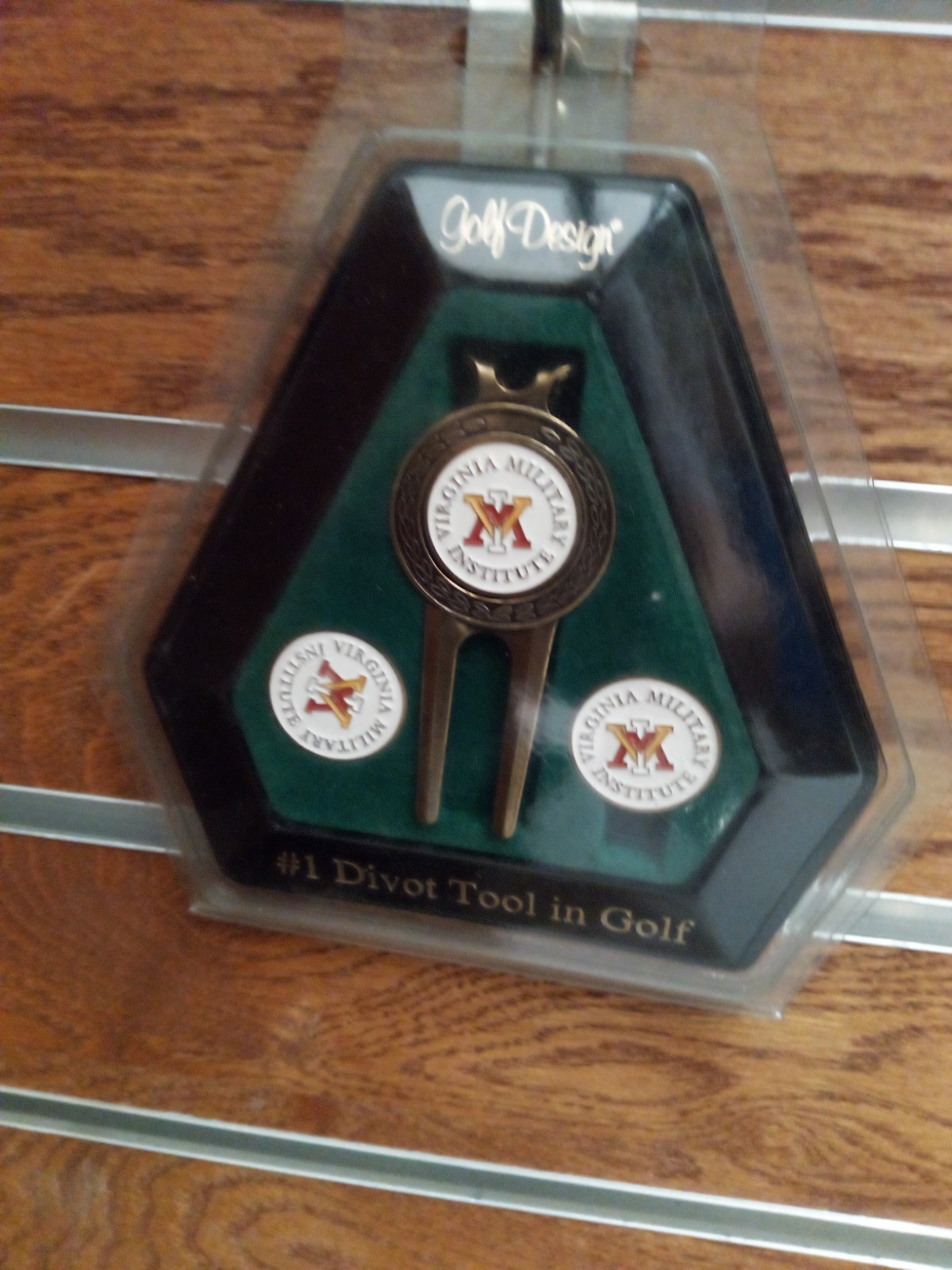 Virginia Military Institute Magnetic Golf Divot Repair Tool w/ 4 Ball markers