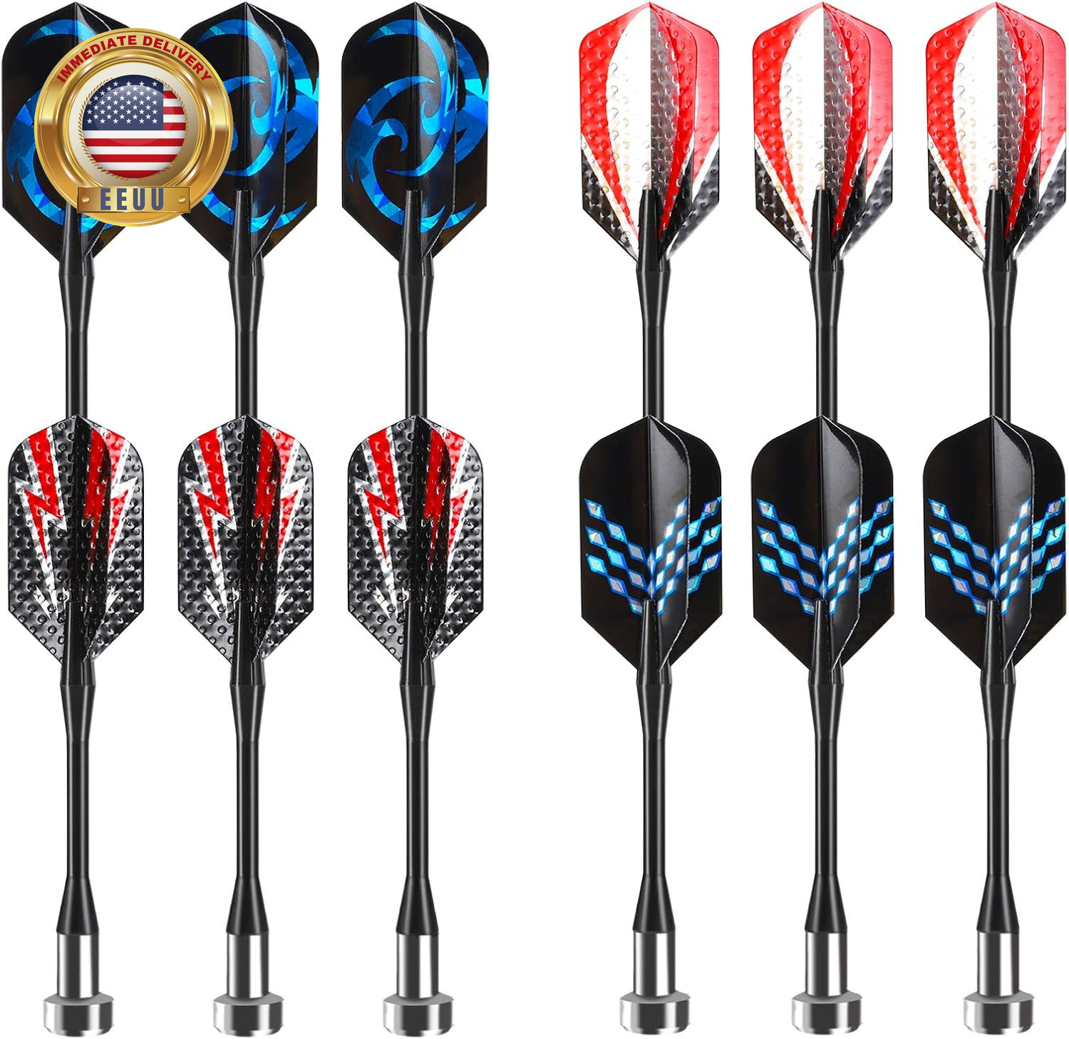 Magnetic Darts, 12Pcs Replacement Magnet Darts Plastic Darts for Dartboard
