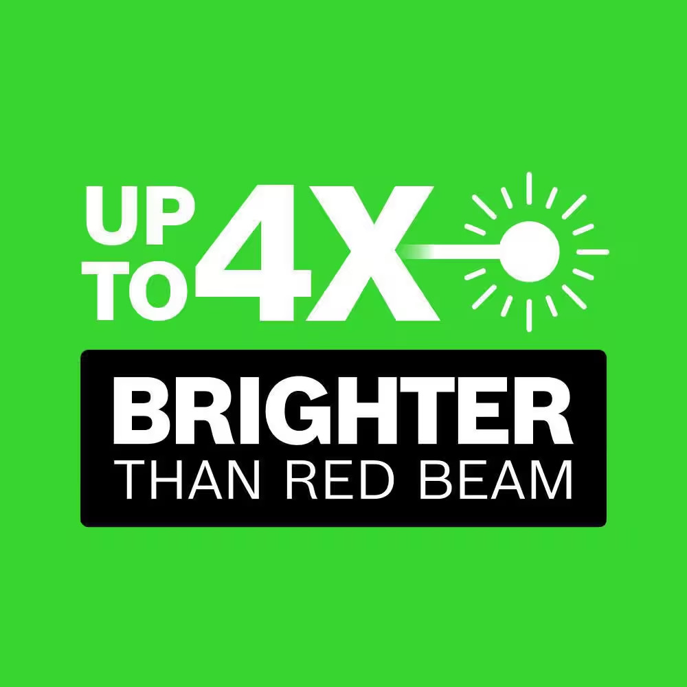 125 Ft. Green 3-Point Self-Leveling Laser with Visimax Technology, Integrated Mu