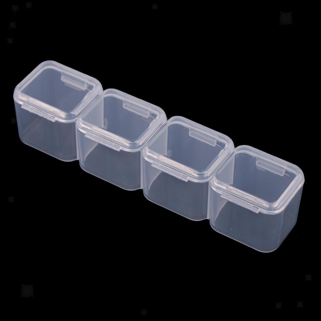 28pcs Transparent Cosmetic Storage Containers Lid Small Jars/Cups