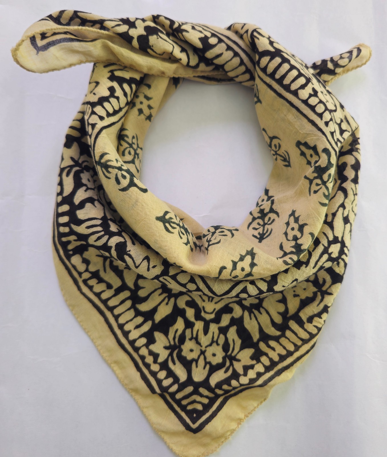 Organic Cotton Bandana  Paisley Design Scarf Vibrant Colour High Quality Scarf