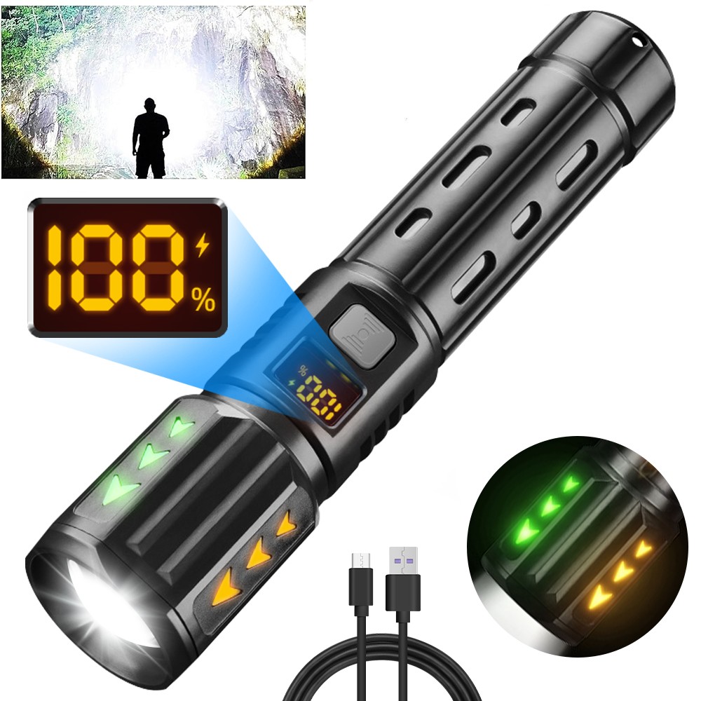 99000000 Lumen Bright LED Tactical Flashlight Rechargeable LED Work Lights 2026