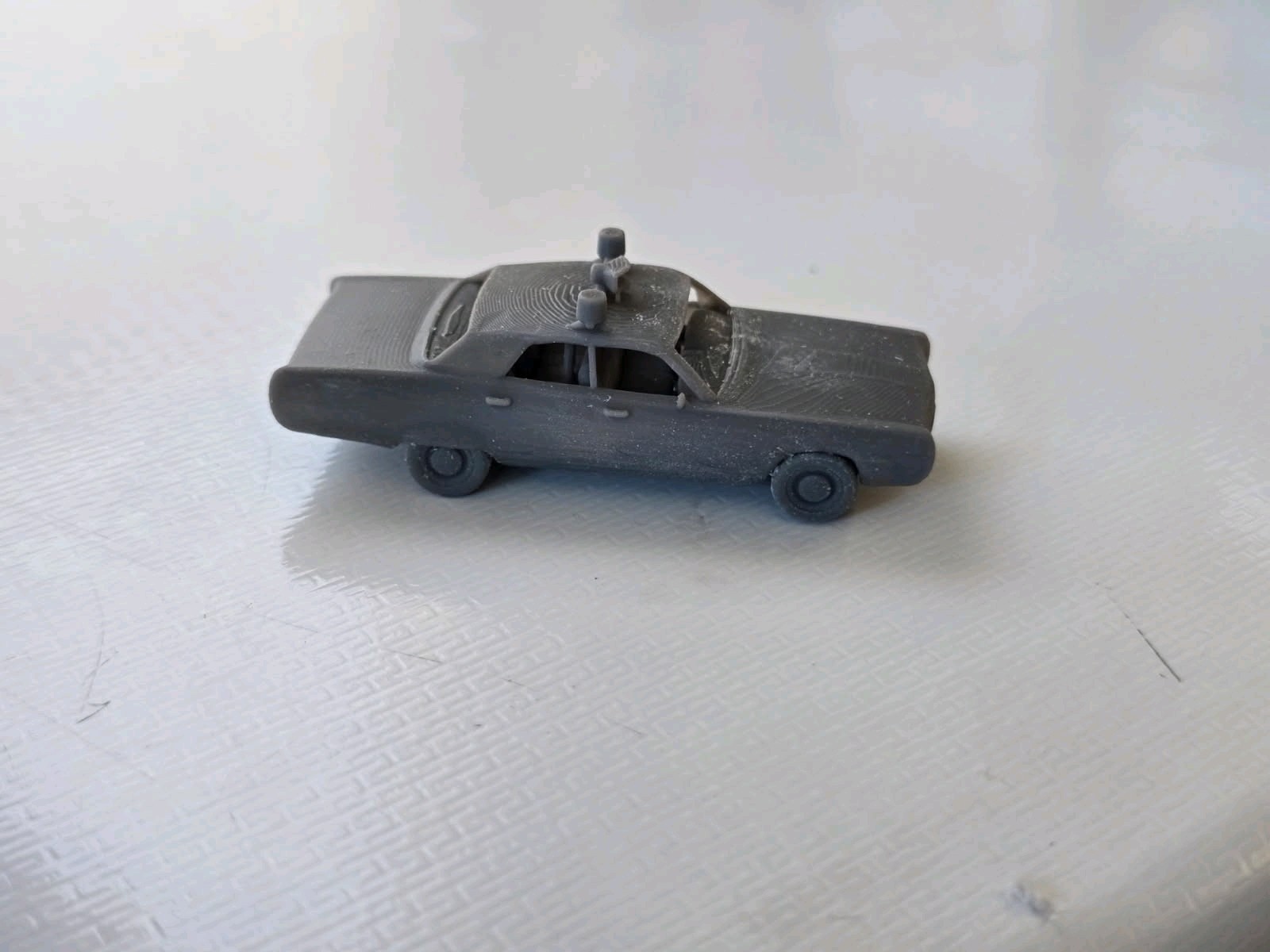 N Scale 1972 Plymouth Fury Police Car Undecorated Kit 3d Printed