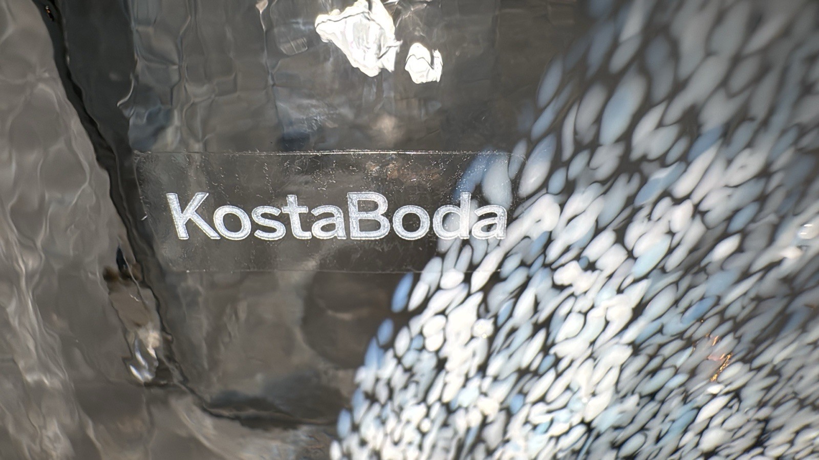 Kosta Boda Ice Block Square Clear Glass Candleholder Mid Century Swedish