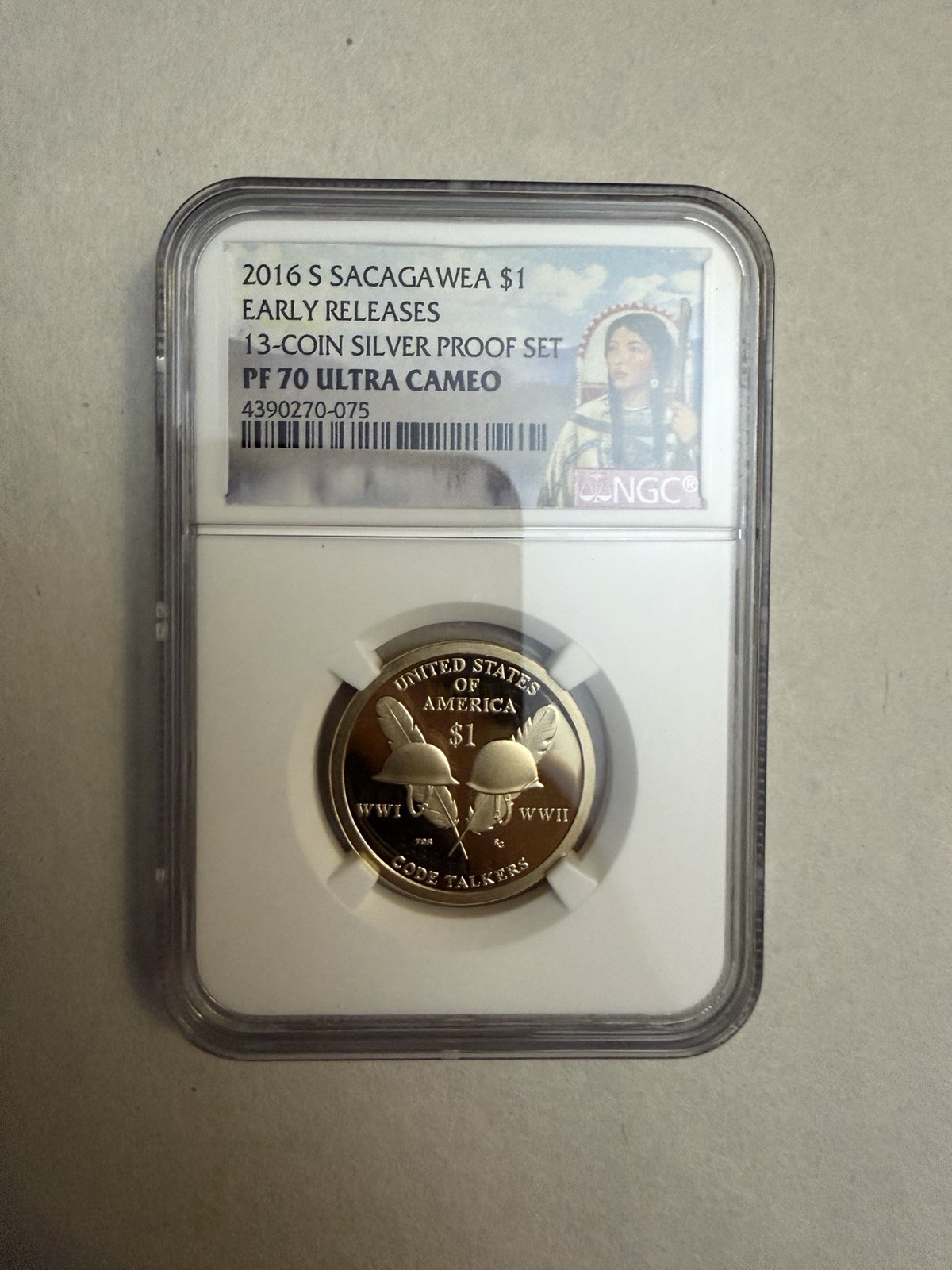 2016 S Sacagawea Dollar NGC PF70-EARLY RELEASE PROOF ULTRA CAMEO #013