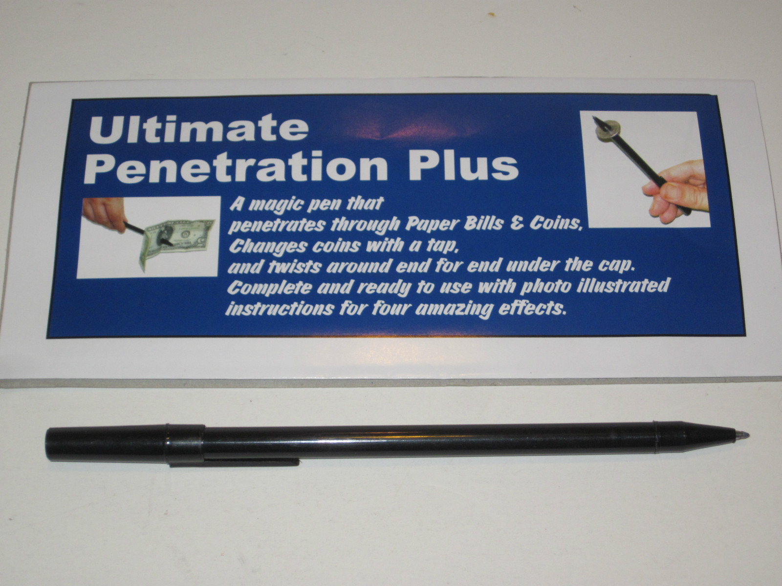 Ultimate Penetration Plus Magic Trick - Close Up Street Pen Through Dollar Bill