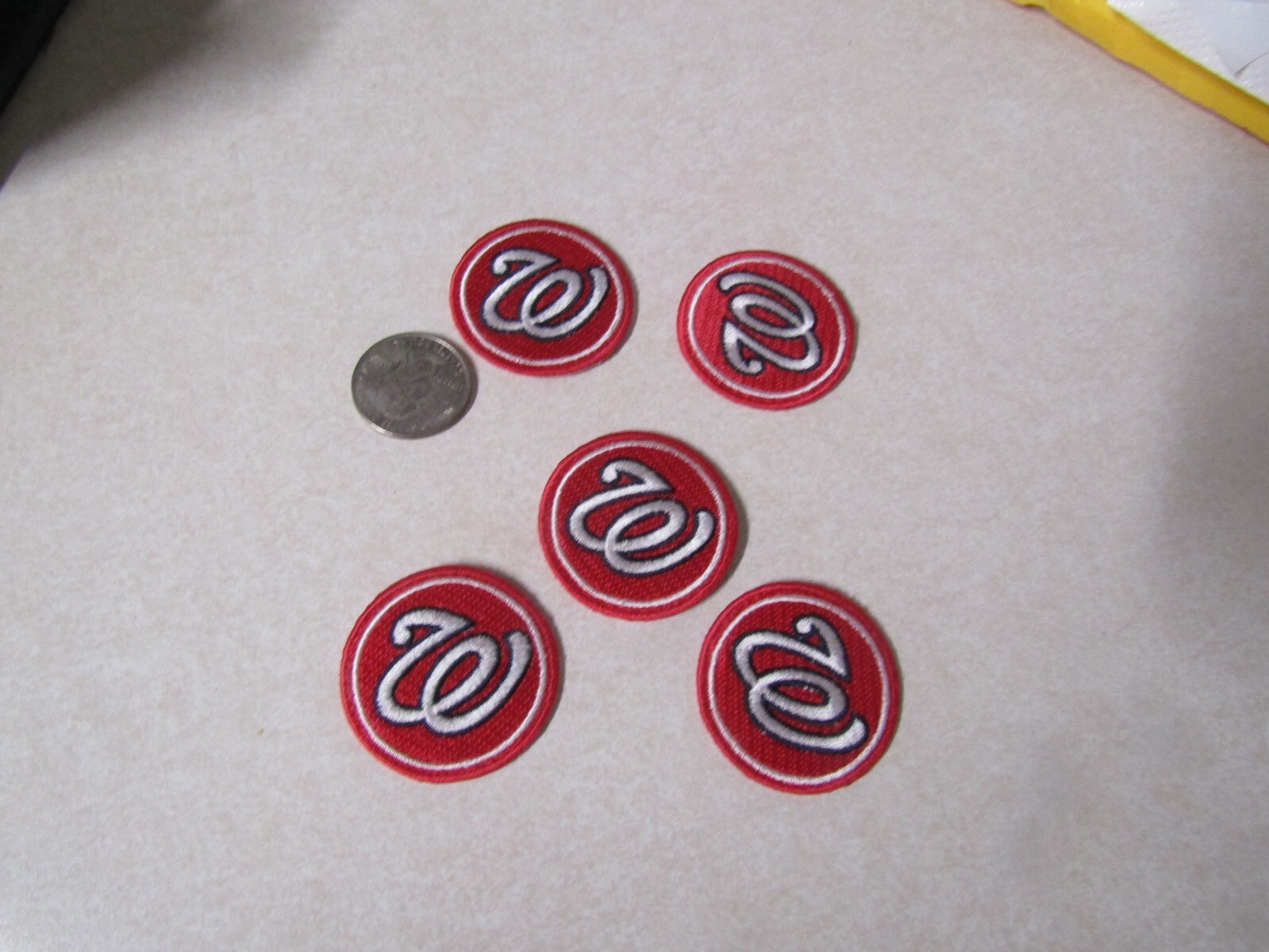 NFL PRO FOOTBALL BASEBALL PATCH SEW ON SET OF 5 WASHINGTON NATIONALS