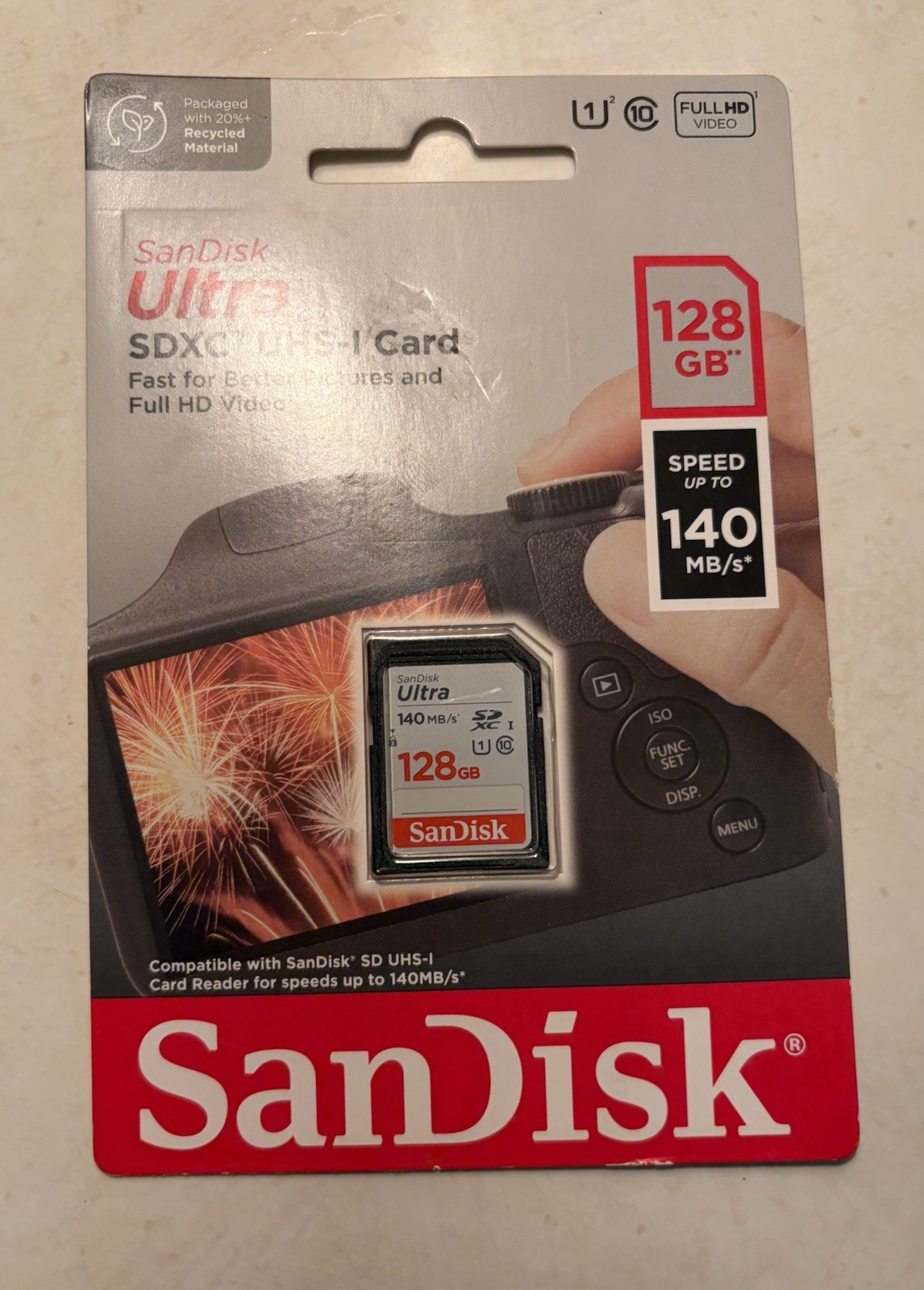 SanDisk Ultra SDXC UHS-I CARD 128GB/SPEEDS UP TO 140MB/s - New
