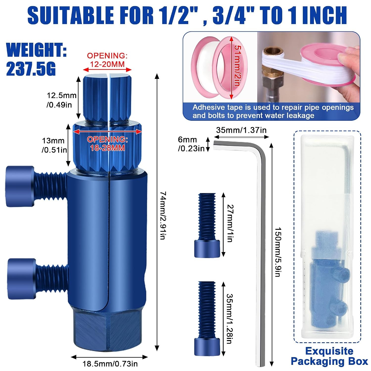 Faucet Removal Tool Extractor for Stuck Broken Faucets Repair Kit Extractor Tool