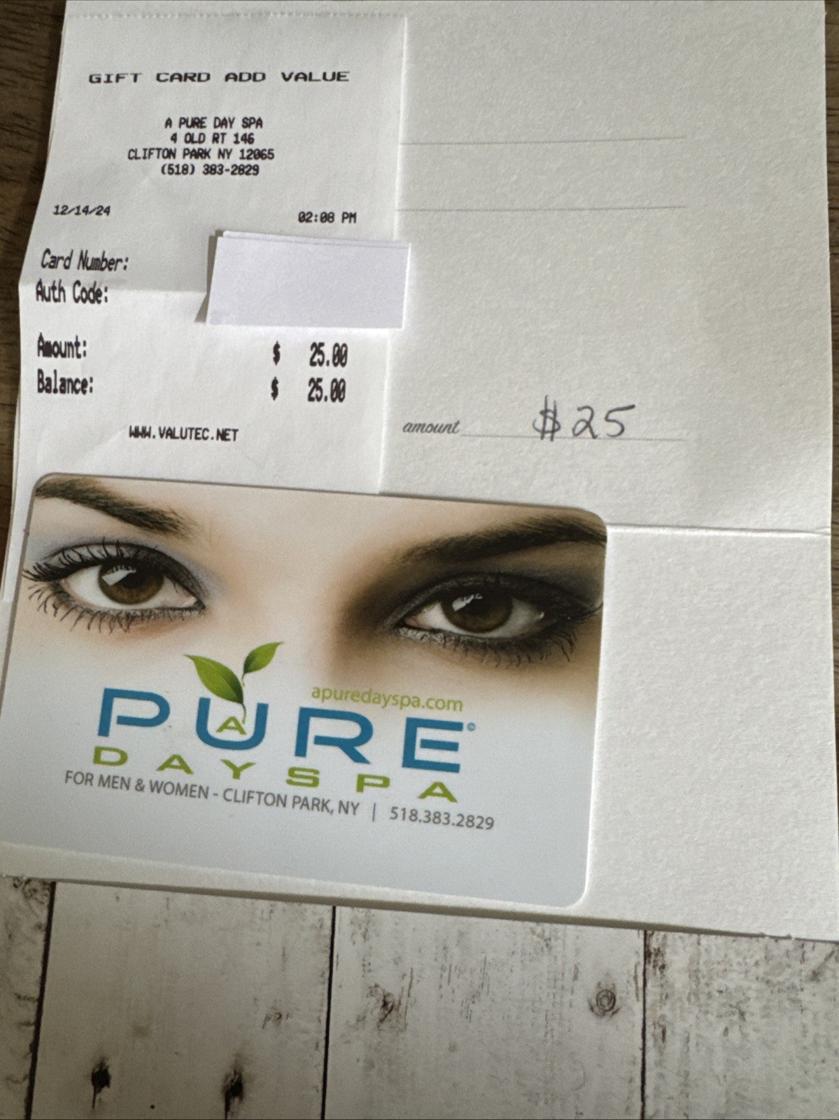 Pure Day Spa $25 Gift Card