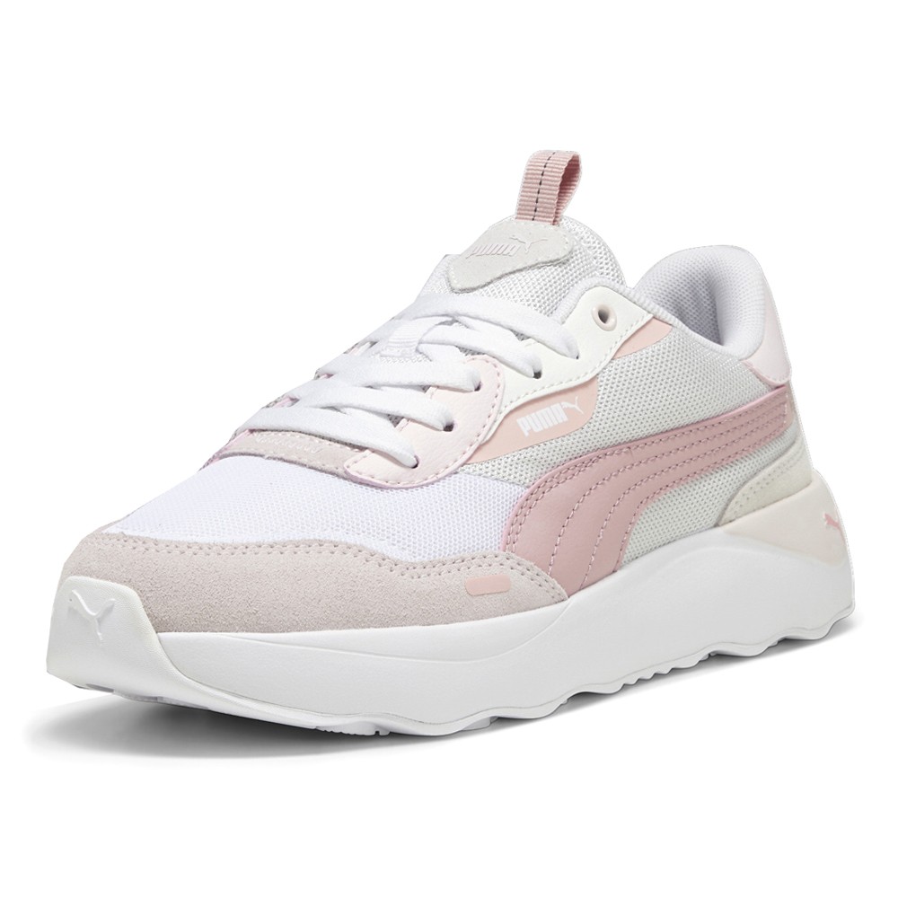 PUMA Runtamed Lace Up Womens Grey, Pink, White Sneakers Casual Shoes 39232404