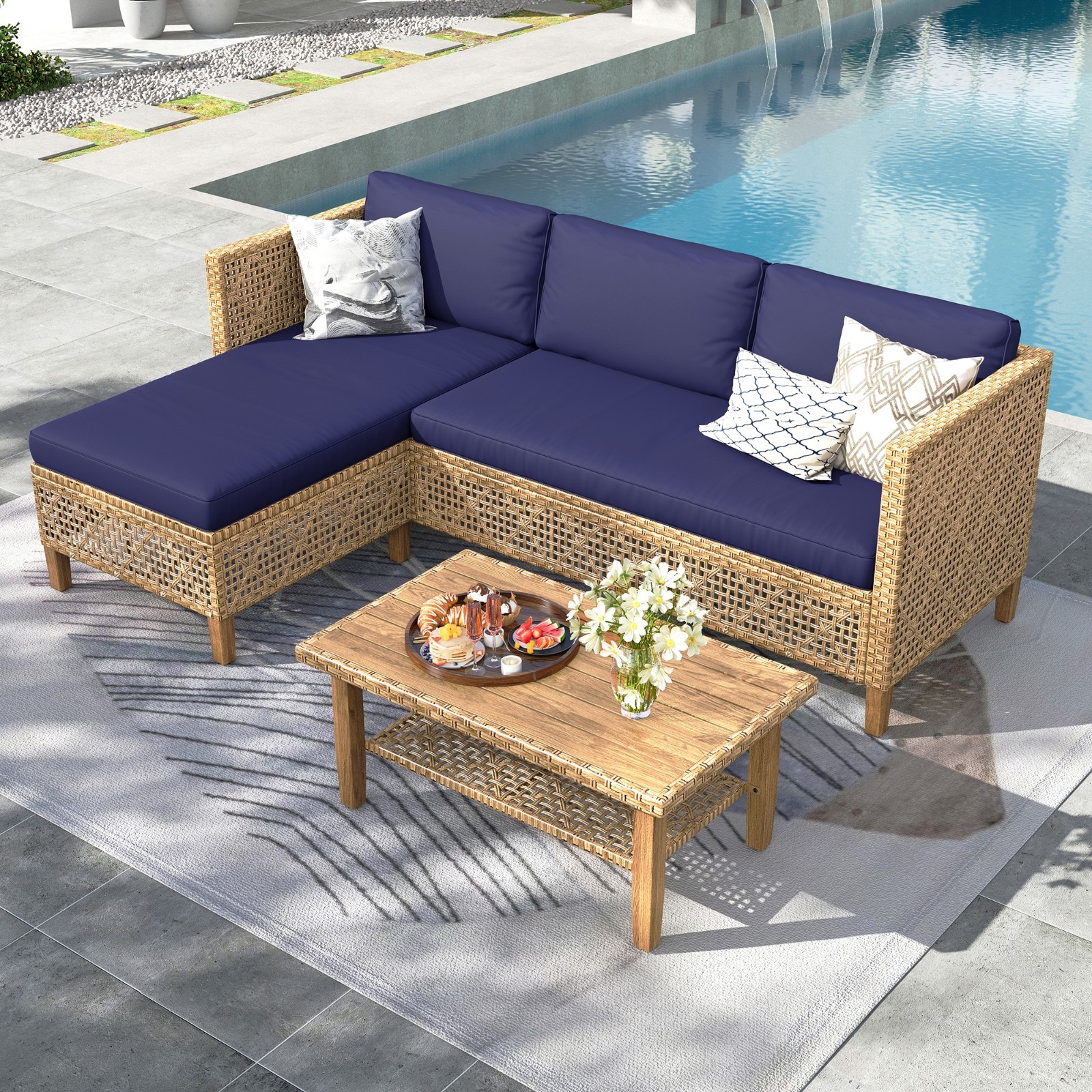 Patio Furniture Outdoor Furniture Patio Conversation Set Outdoor Wicker Sofa