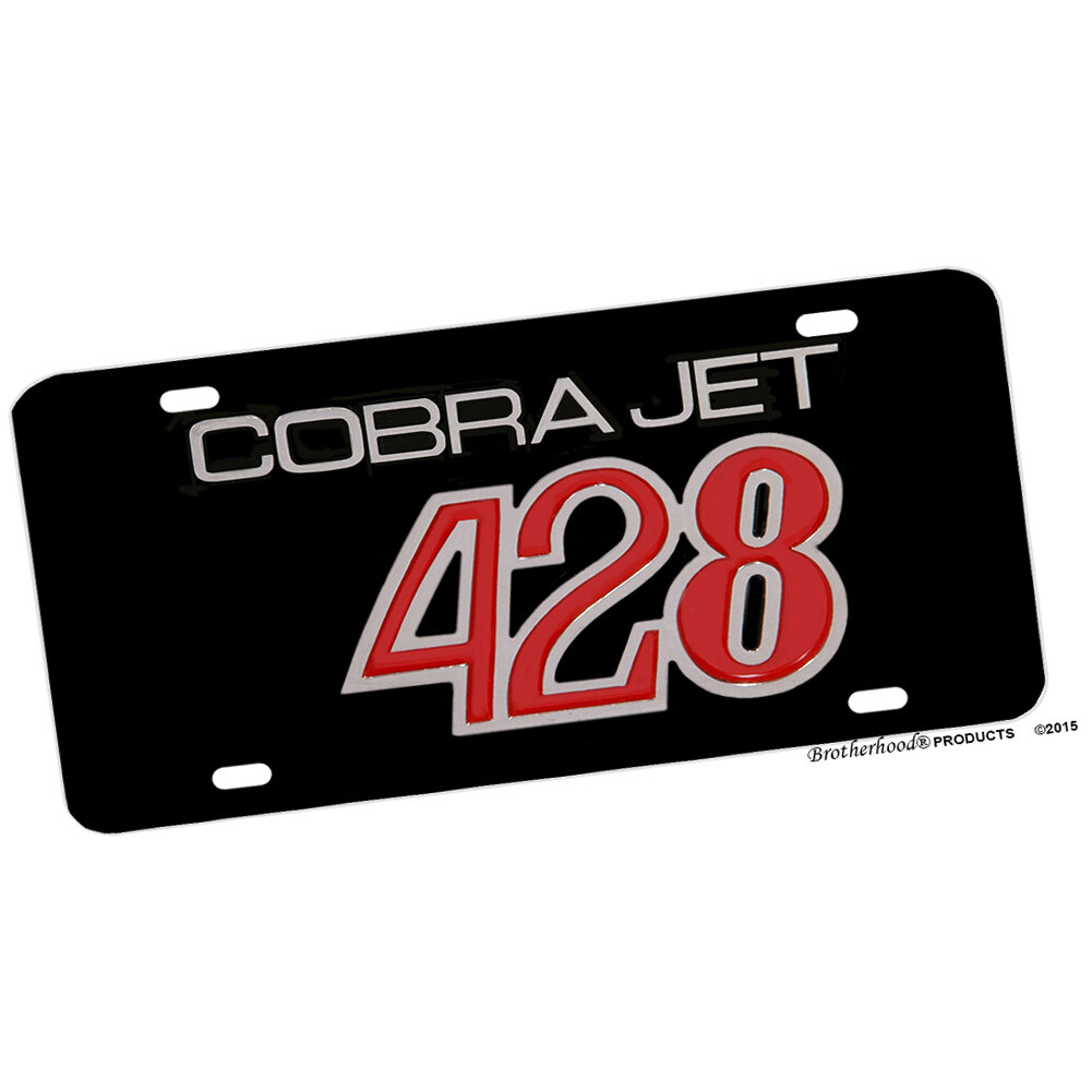 Cobra Jet 428 Classic Car Design Aluminum License Plate Sign