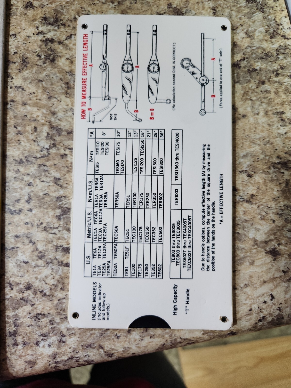 Snap On Metrics Made Easy, Assembly Chart, And Torque Computer